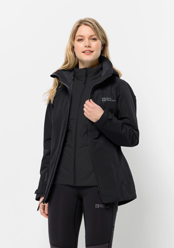 Jack Wolfskin 3-in-1-Funktionsjacke »BERGLAND 3IN1 JKT W«, mit Kapuze