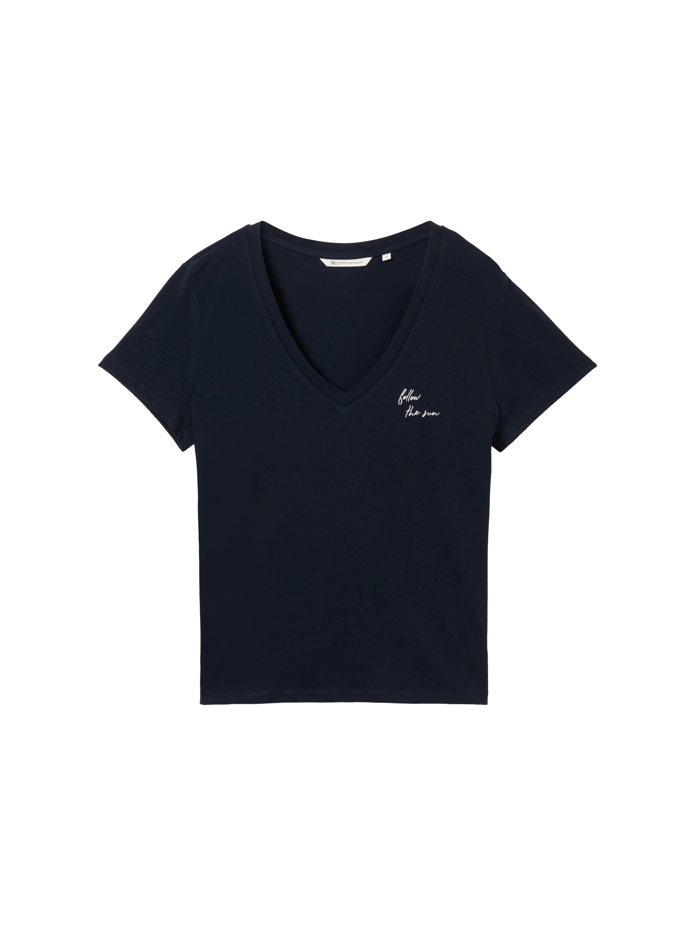 TOM TAILOR Denim V-Shirt, (Packung, 2 tlg.), mit Statement-Prints