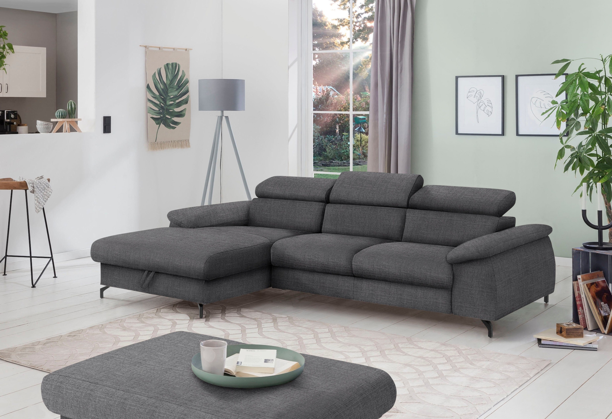 COTTA Polstergarnitur "Komaris L-Form", (Set), Set bestehend aus: Ecksofa m günstig online kaufen