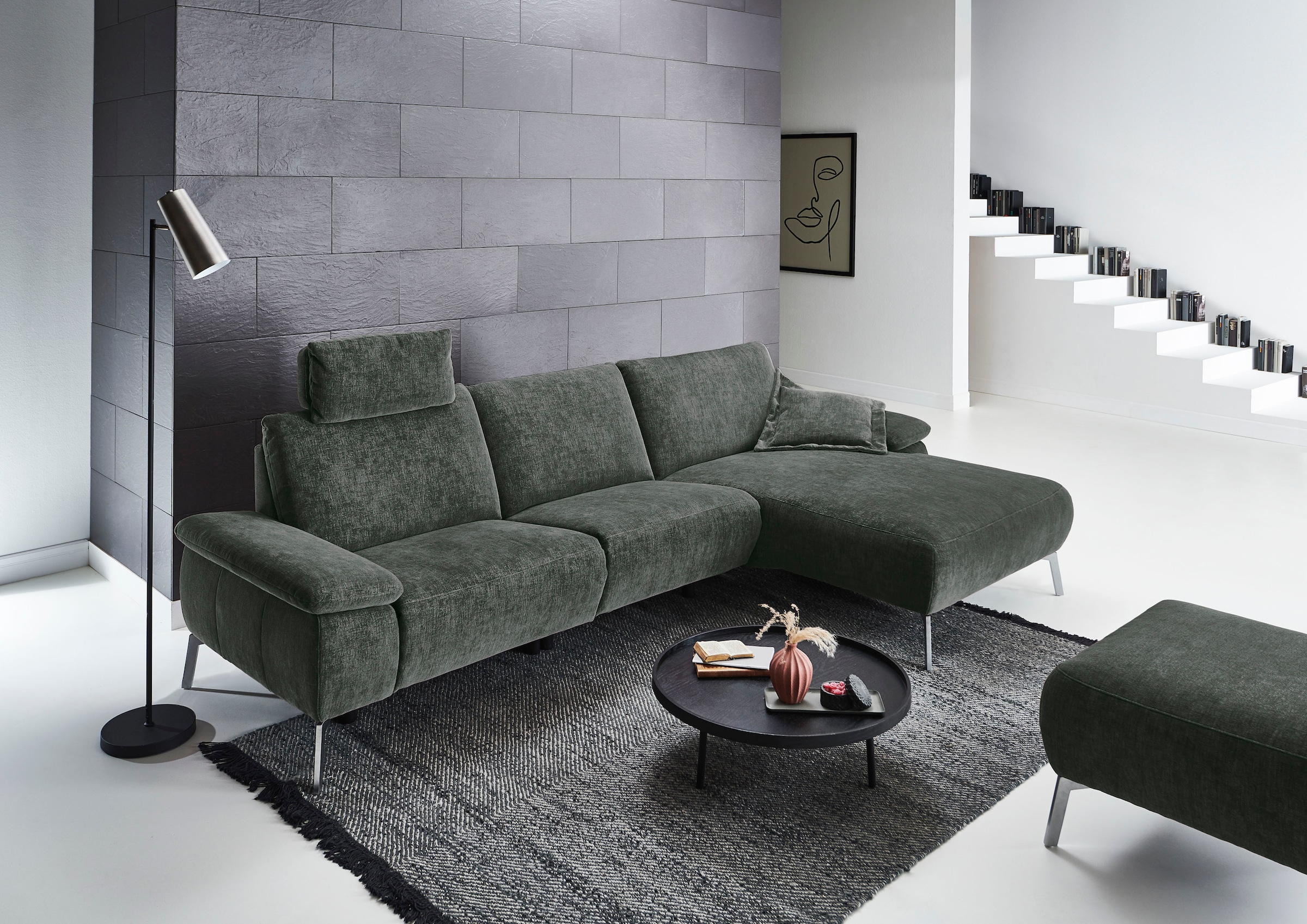 Home affaire Ecksofa "Bellini L-Form" teilmotorische Relaxfunktion an 1 Ele günstig online kaufen