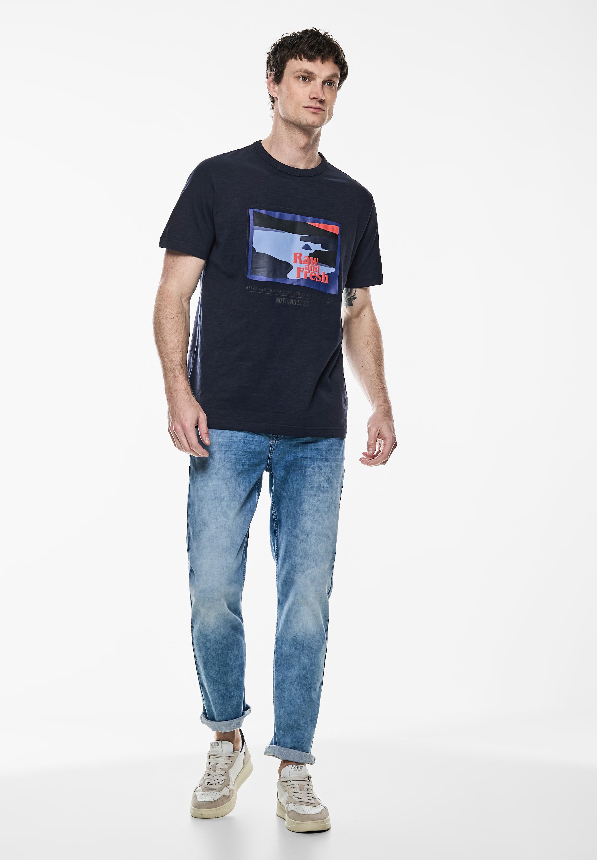 Thumbnail - STREET ONE MEN T-Shirt, aus reiner Baumwolle