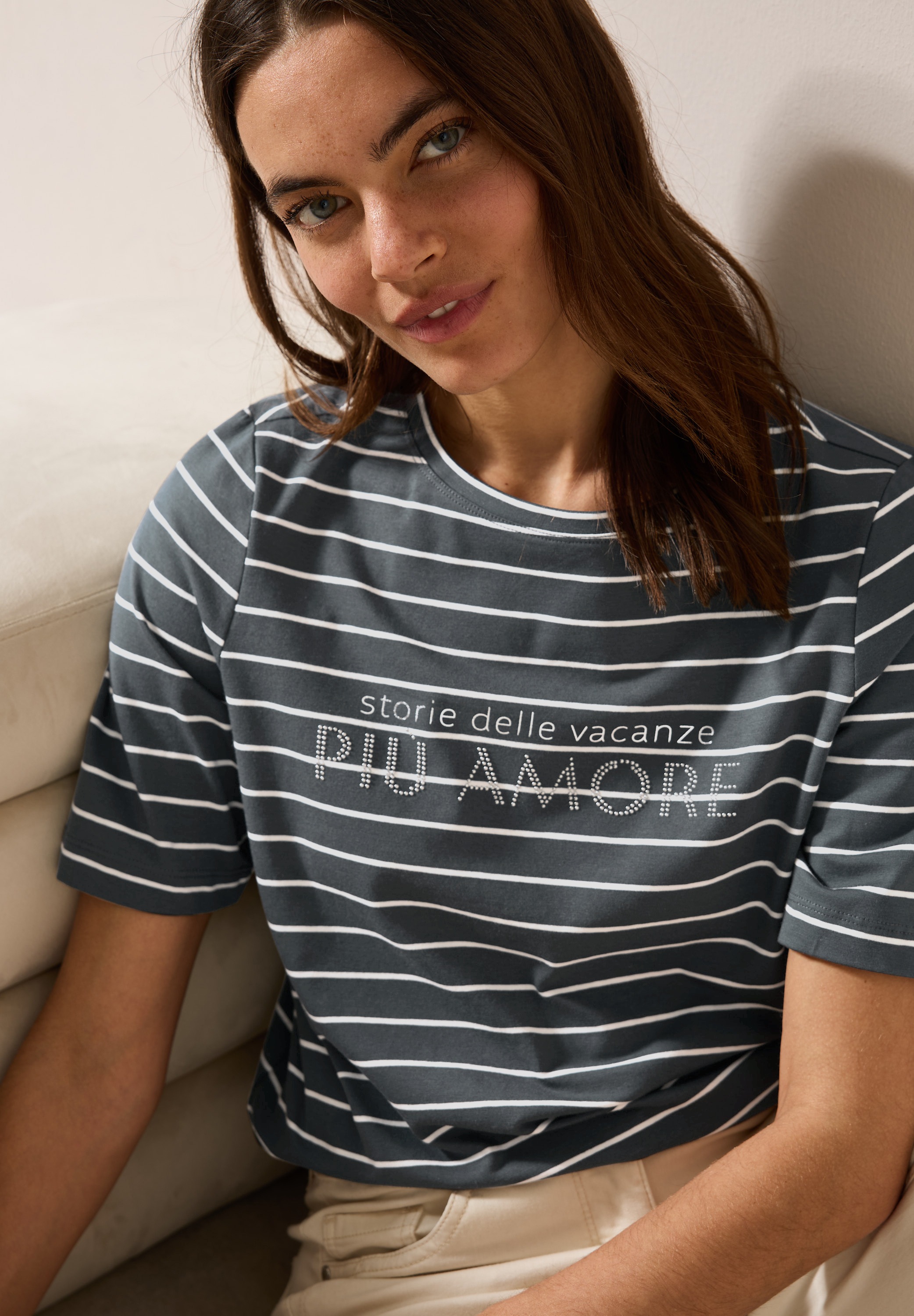Cecil T-Shirt, mit Schriftzug