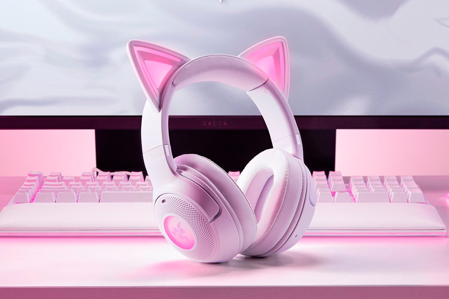 RAZER Gaming-Headset »Kraken Kitty V2 BT«, Geräuschisolierung-Stummschaltung
