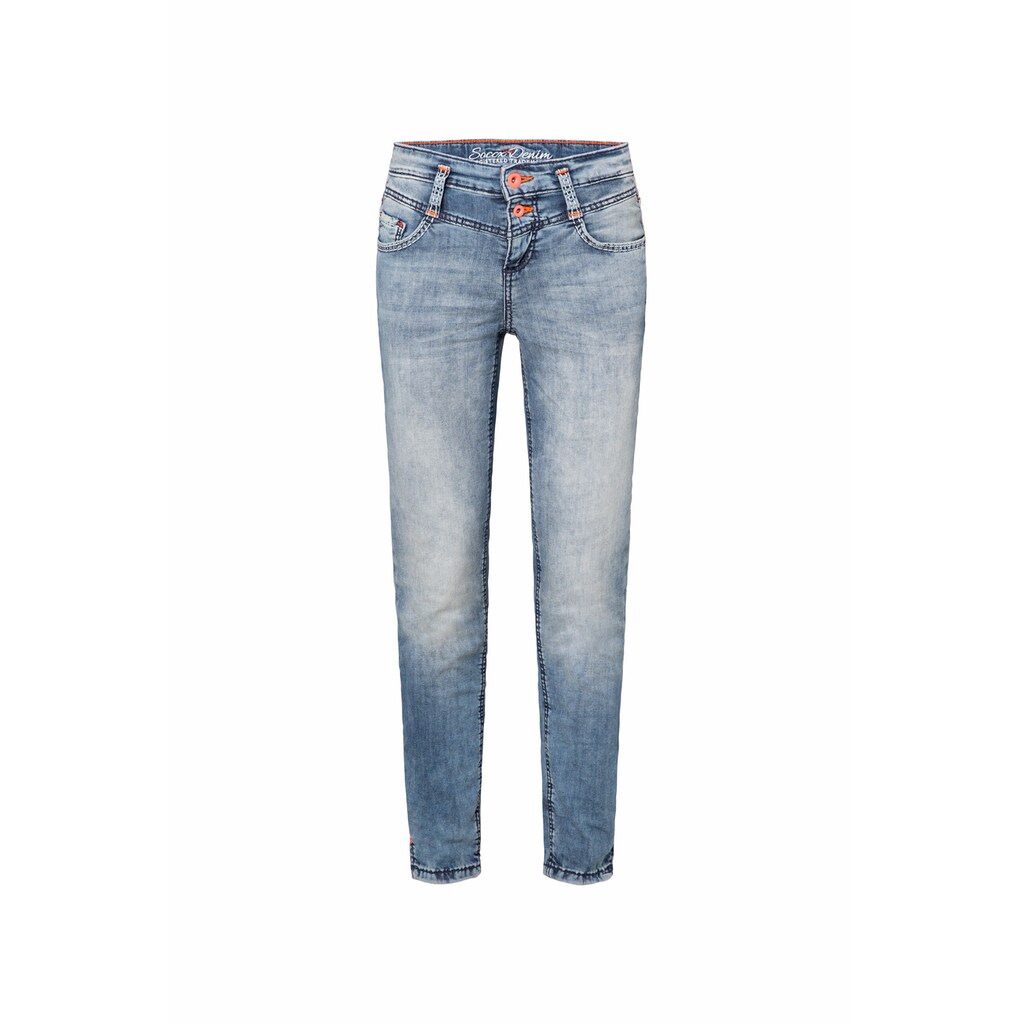 SOCCX Slim-fit-Jeans, mit zwei Knöpfen am Bund