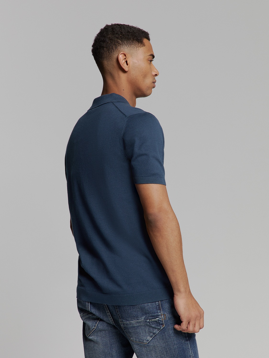NO EXCESS T-Shirt »No Excess Poloshirt mit kurzen Ärmeln«
