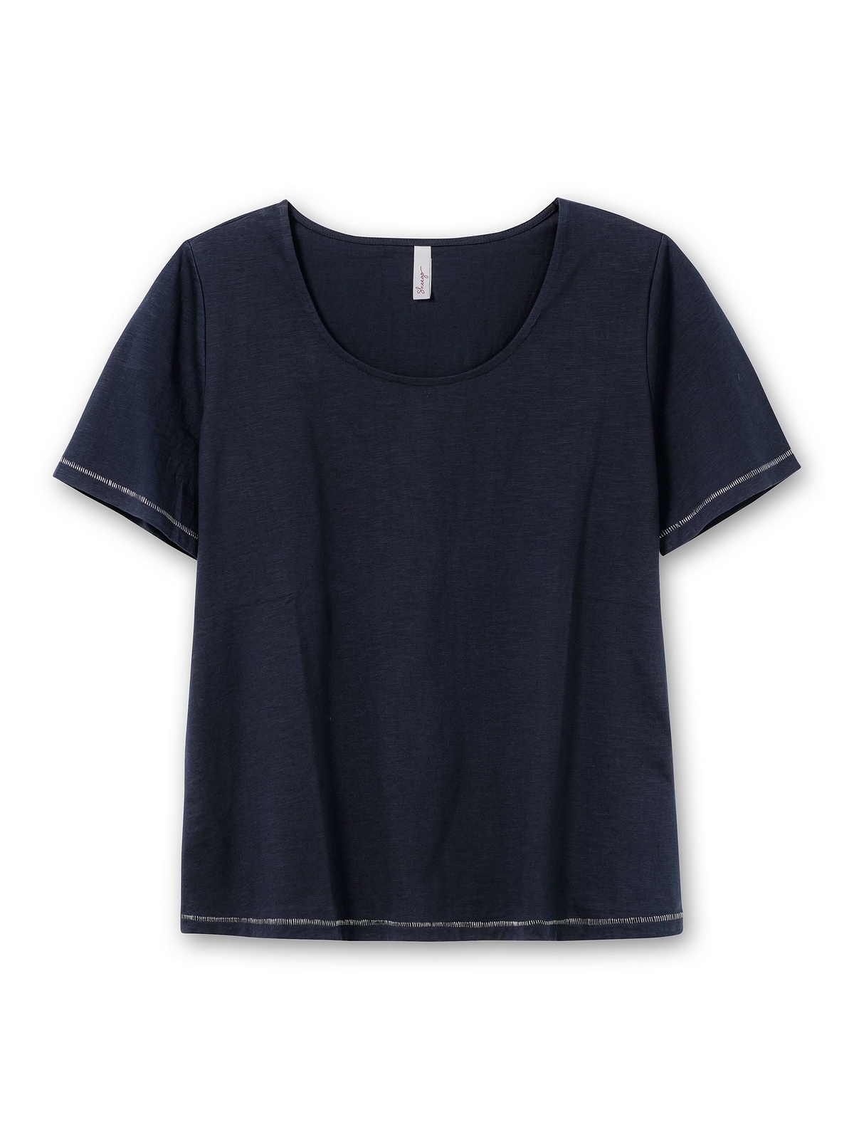 Sheego T-Shirt BAUR | mit hinten Schulter kaufen »Große Größen«, auf für Print der