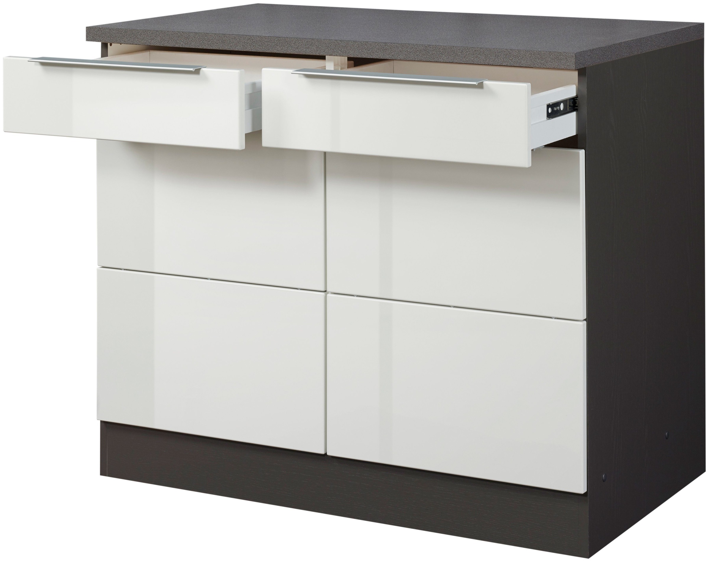 KOCHSTATION Unterschrank »KS-Brindisi«, 100 cm breit, viel Stauraum