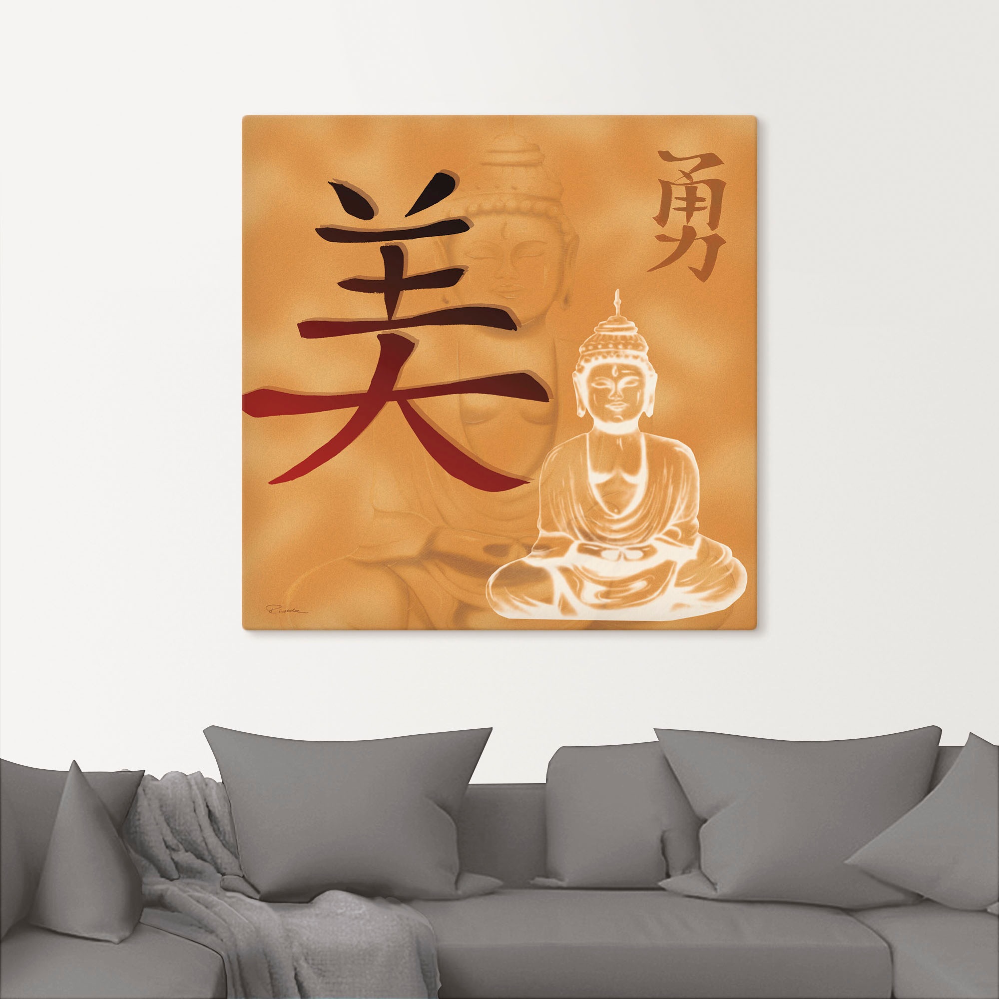 Artland Leinwandbild »Schönheit und Mut« Religion 1 Stk. tlg. auf Holzrahmen gespannt