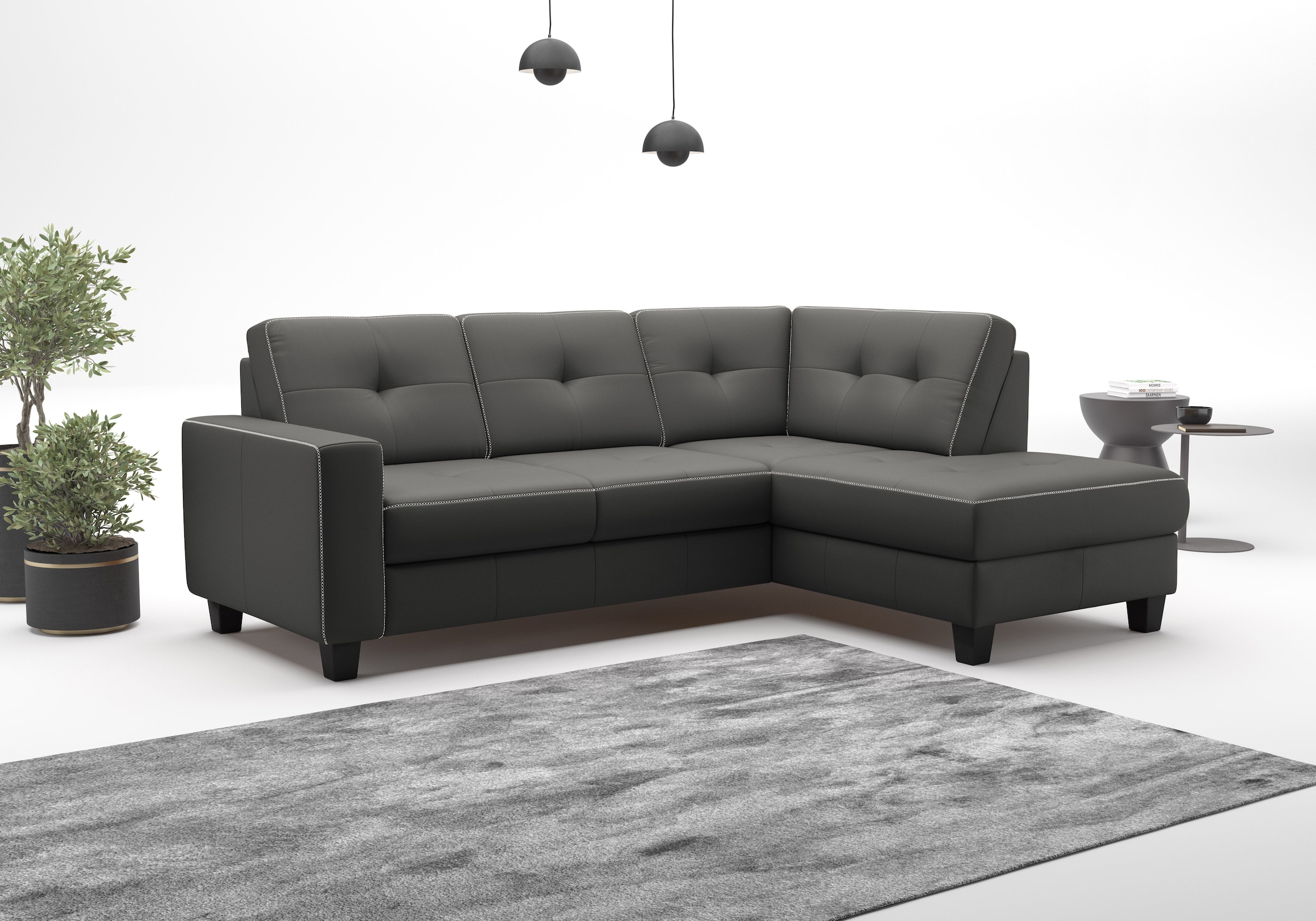 OTTO home Ecksofa "Varese" wahlweise mit Schlaffunktion und Bettkasten