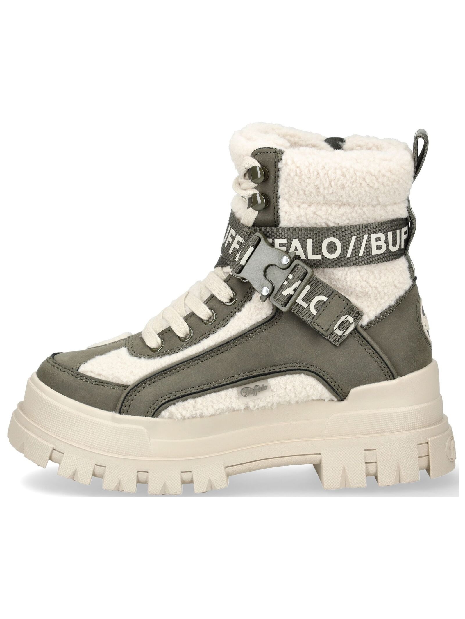 Buffalo Schnürstiefelette "Buffalo Stiefelette Lederimitat/Textil" günstig online kaufen