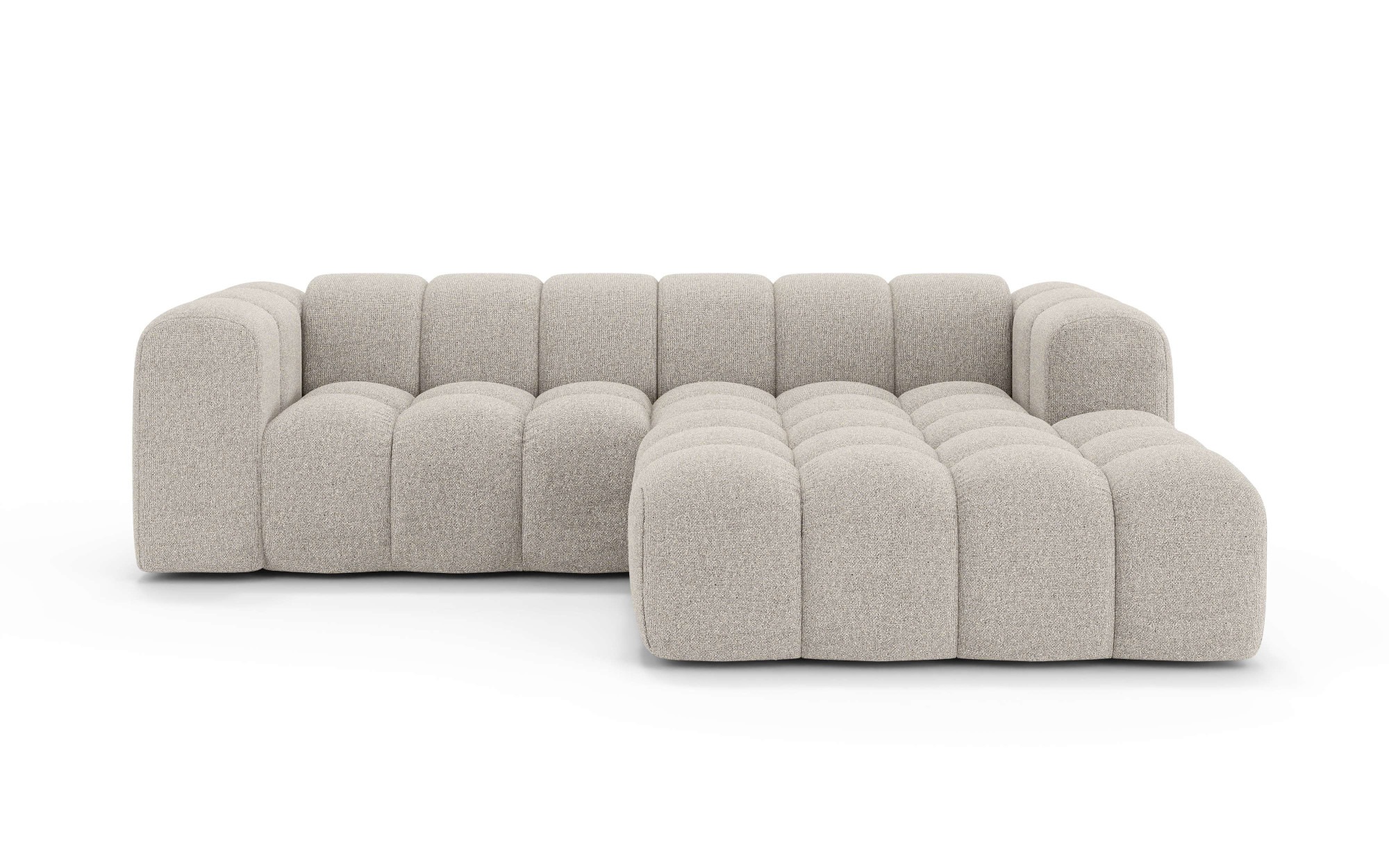 OTTO home Ecksofa "KALLIE Design-Sofa mit Wellenunterfederung, Bubble-Optik günstig online kaufen