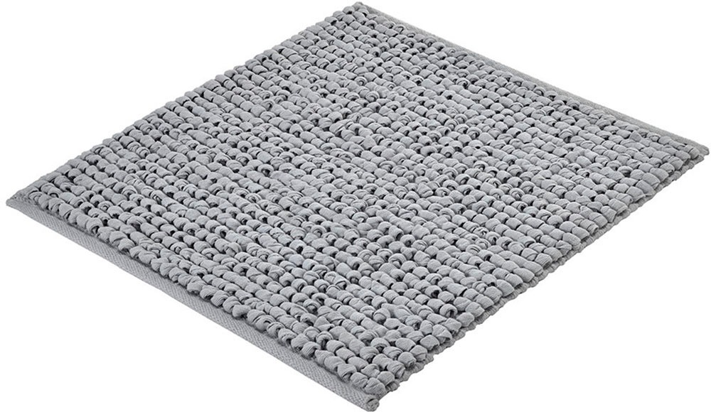 Kleine Wolke Badematte "Brava, Badvorleger, Badezimmer Teppich" Höhe 15 mm beidseitig nutzbar fußbodenheizungsgeeignet Badteppich, Uni Farben, dicke Schlaufen, handgewebt