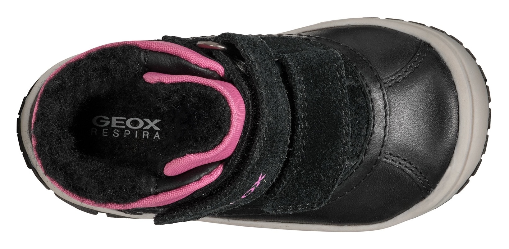 Geox Winterboots »B OMAR GIRL WPF C«, Klettstiefel, Babystiefel, Winterstiefel mit Kontrastbesatz