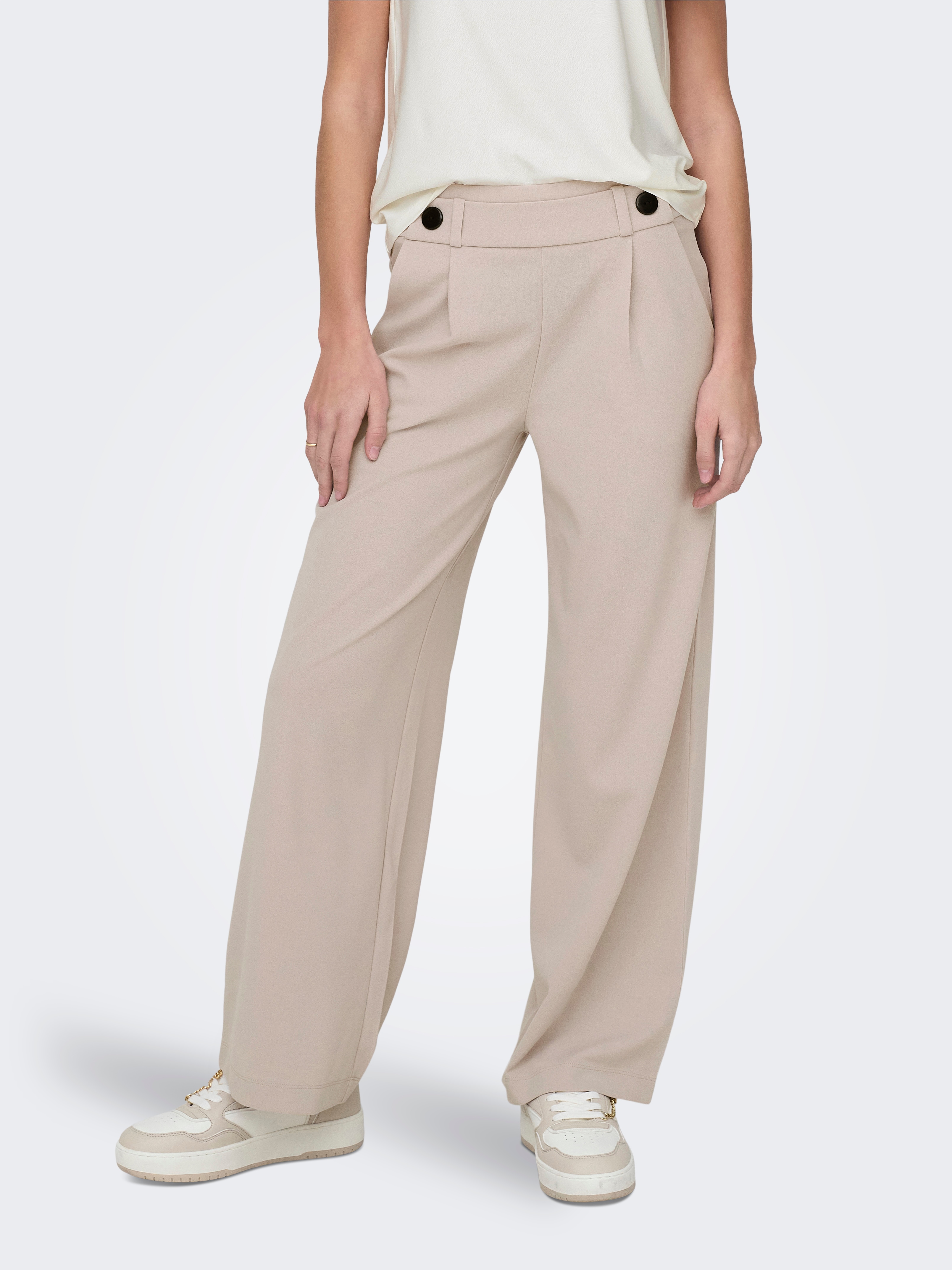JDY Jerseyhose "JDYGEGGO NEW LONG PANT JRS NOOS" Materialmix, weit geschnitten