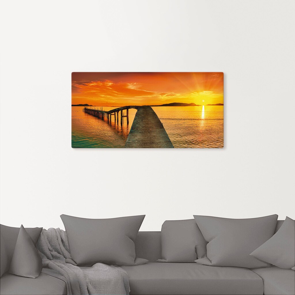 Artland Wandbild »Sonnenaufgang über dem Meer«, Gewässer, (1 St.)