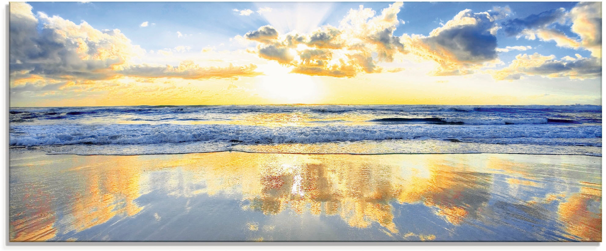 Artland Glasbild "Sonnenaufgang über dem Ozean" Himmel 1 Stk. tlg. in versc günstig online kaufen