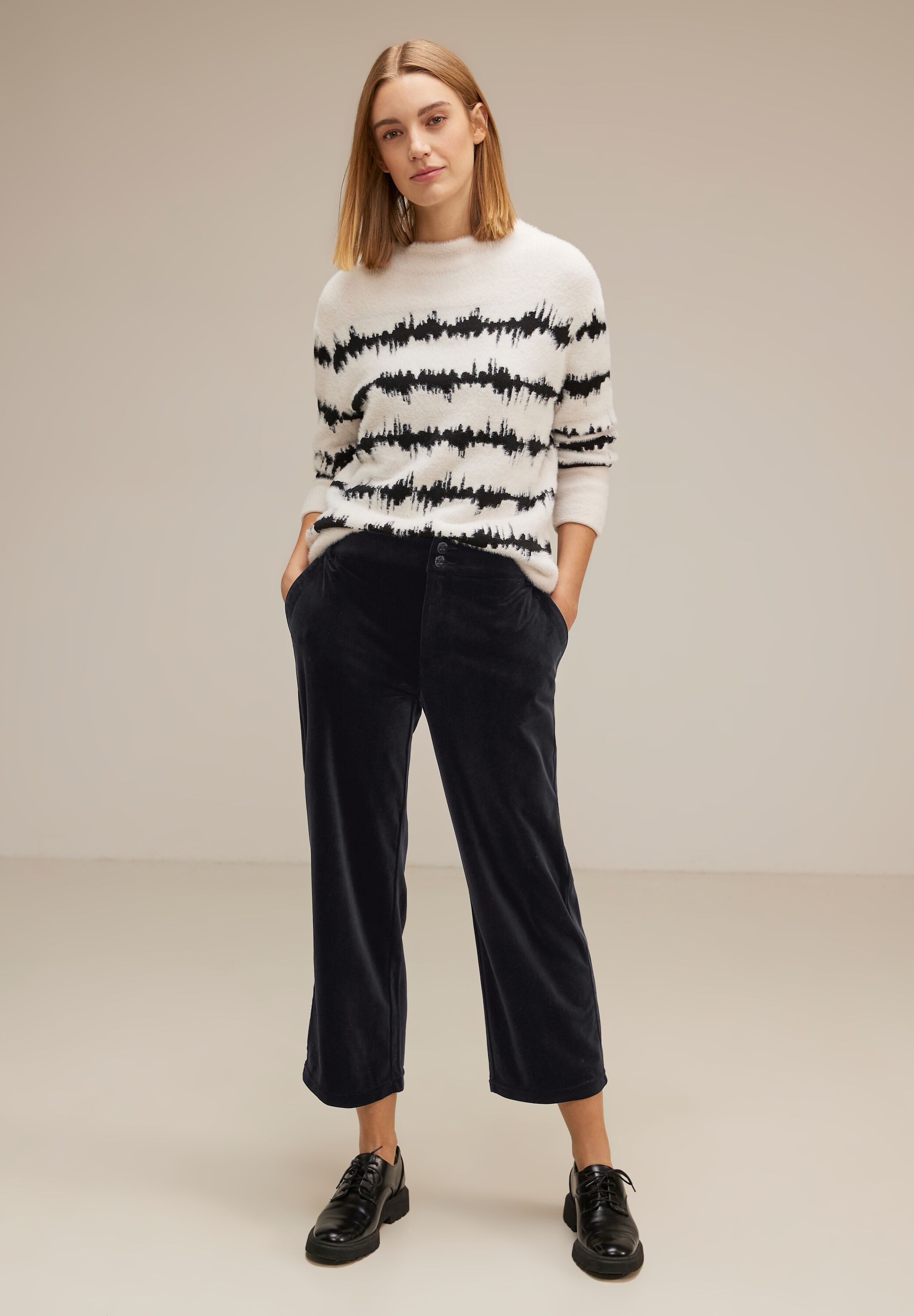 STREET ONE 3/4-Hose, High Waist