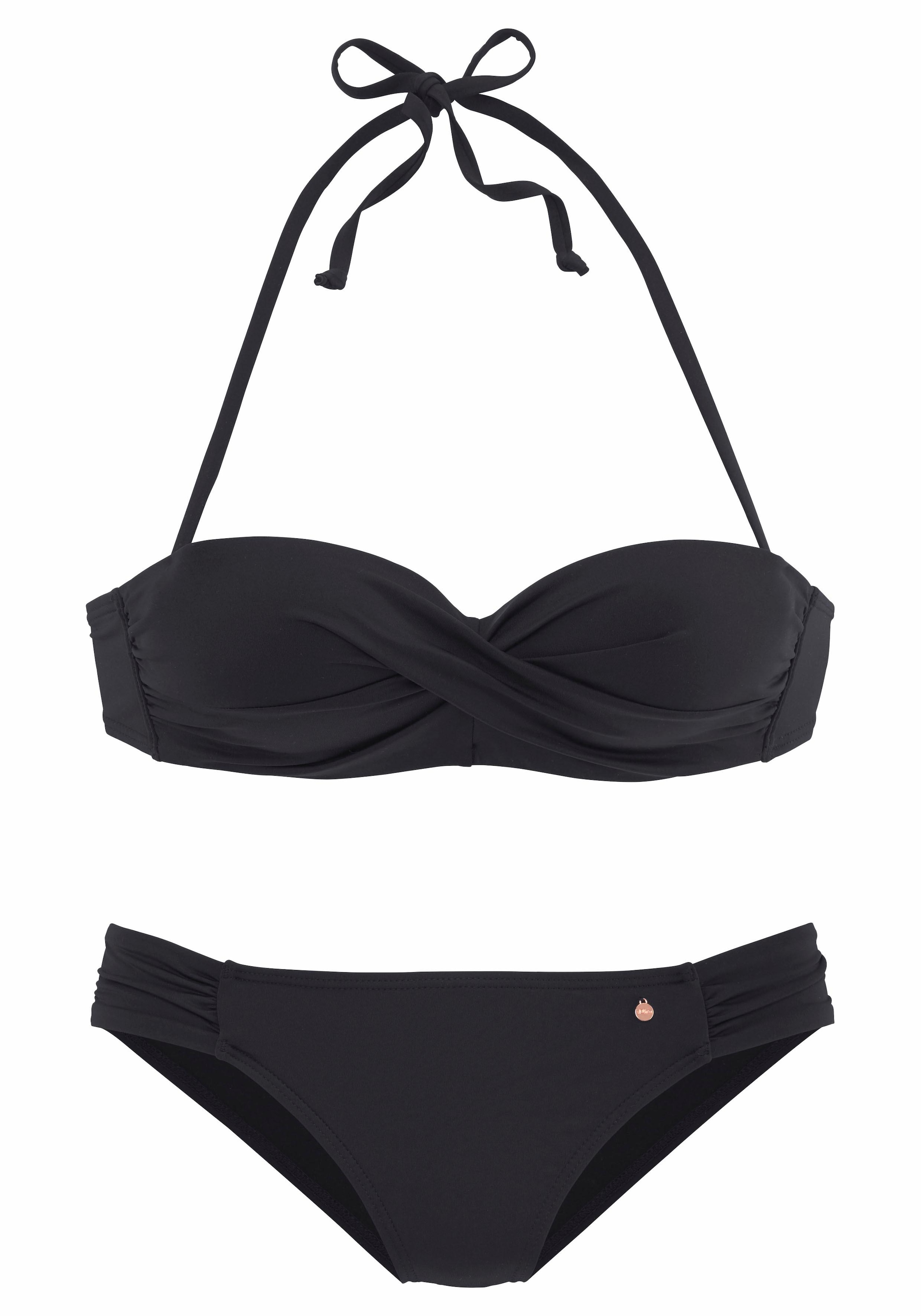 Bügel-Bandeau-Bikini, BAUR mit Raffung | bestellen s.Oliver