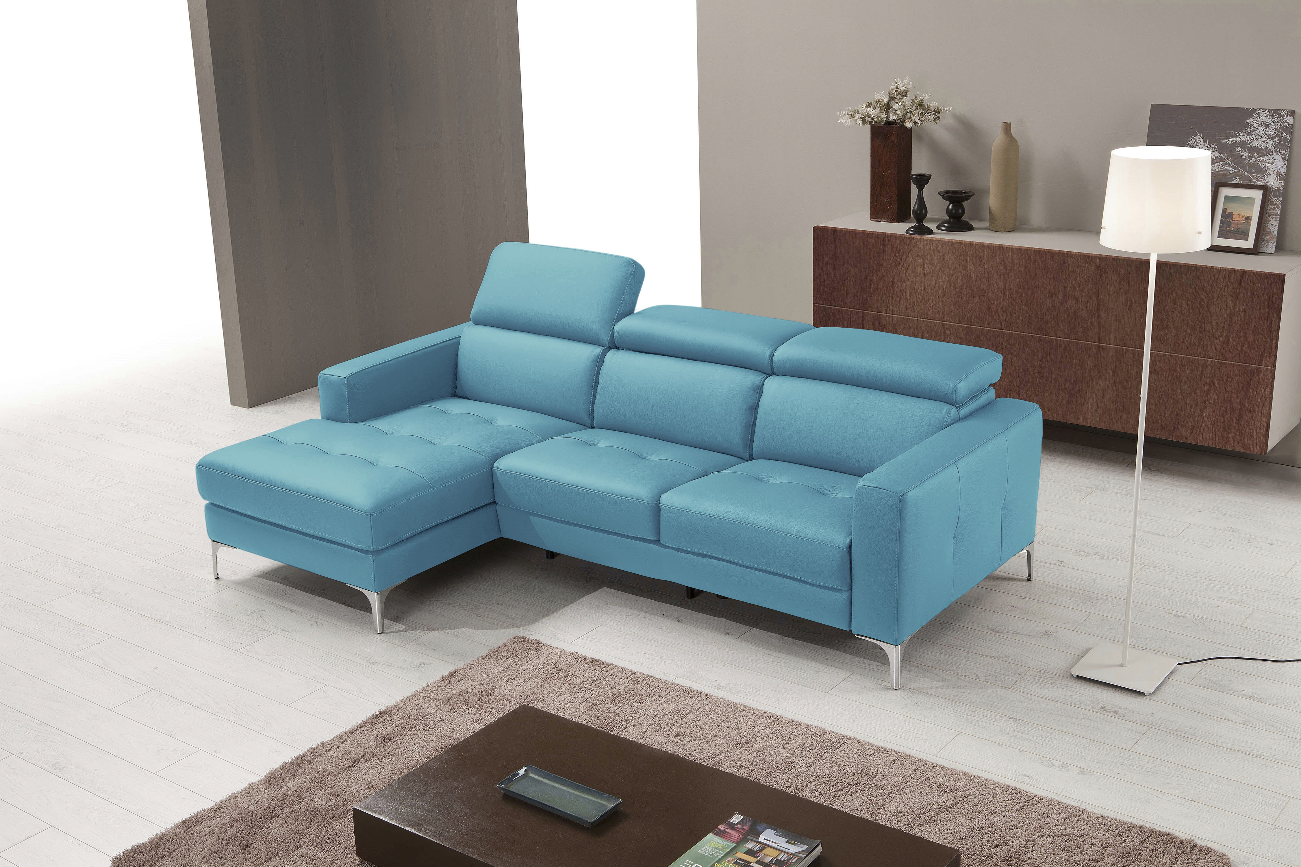 Egoitaliano Ecksofa "Matt, erstklassiger Sitzkomfort, aufwendige Detailverarbeitung, L-Form" mit verstellbaren Kopfteilen zum Relaxen