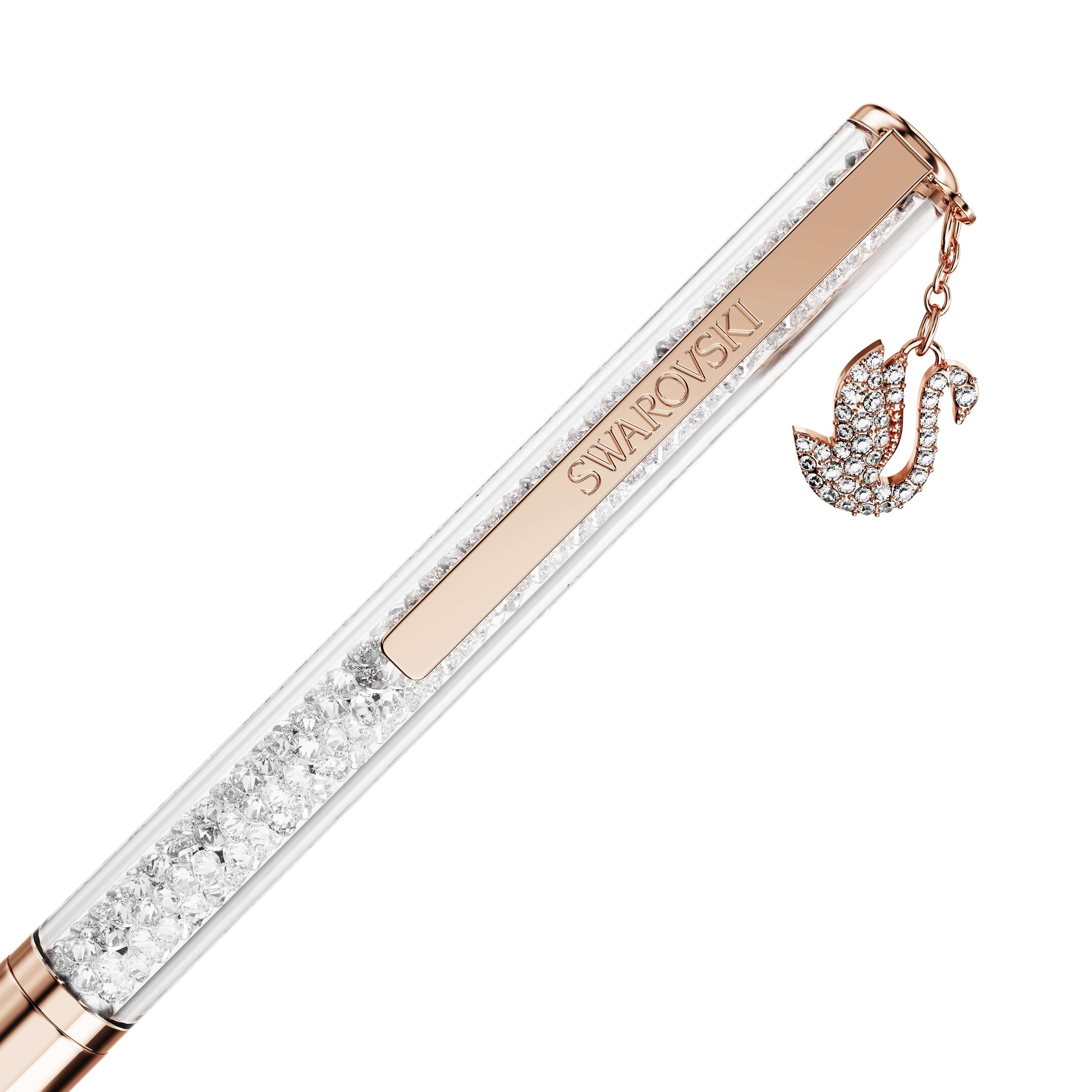 Swarovski Drehkugelschreiber »Schreibgerät Geschenk CRYSTALLINE mit Schwan-Charm« mit Swarovski® Kristallen