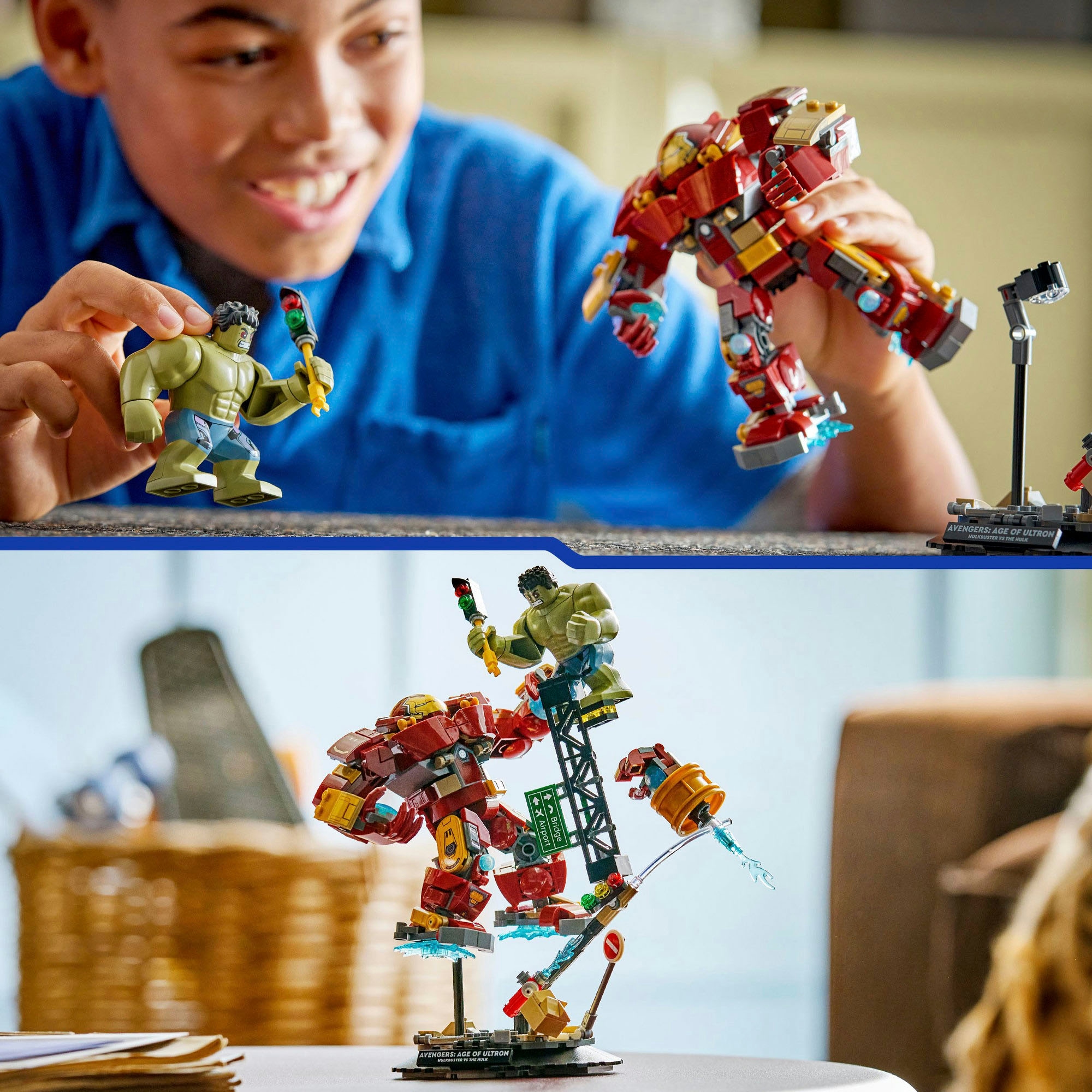 LEGO® Konstruktionsspielsteine »Duell der Giganten: Hulkbuster vs. Hulk (76343), LEGO Super Heroes«