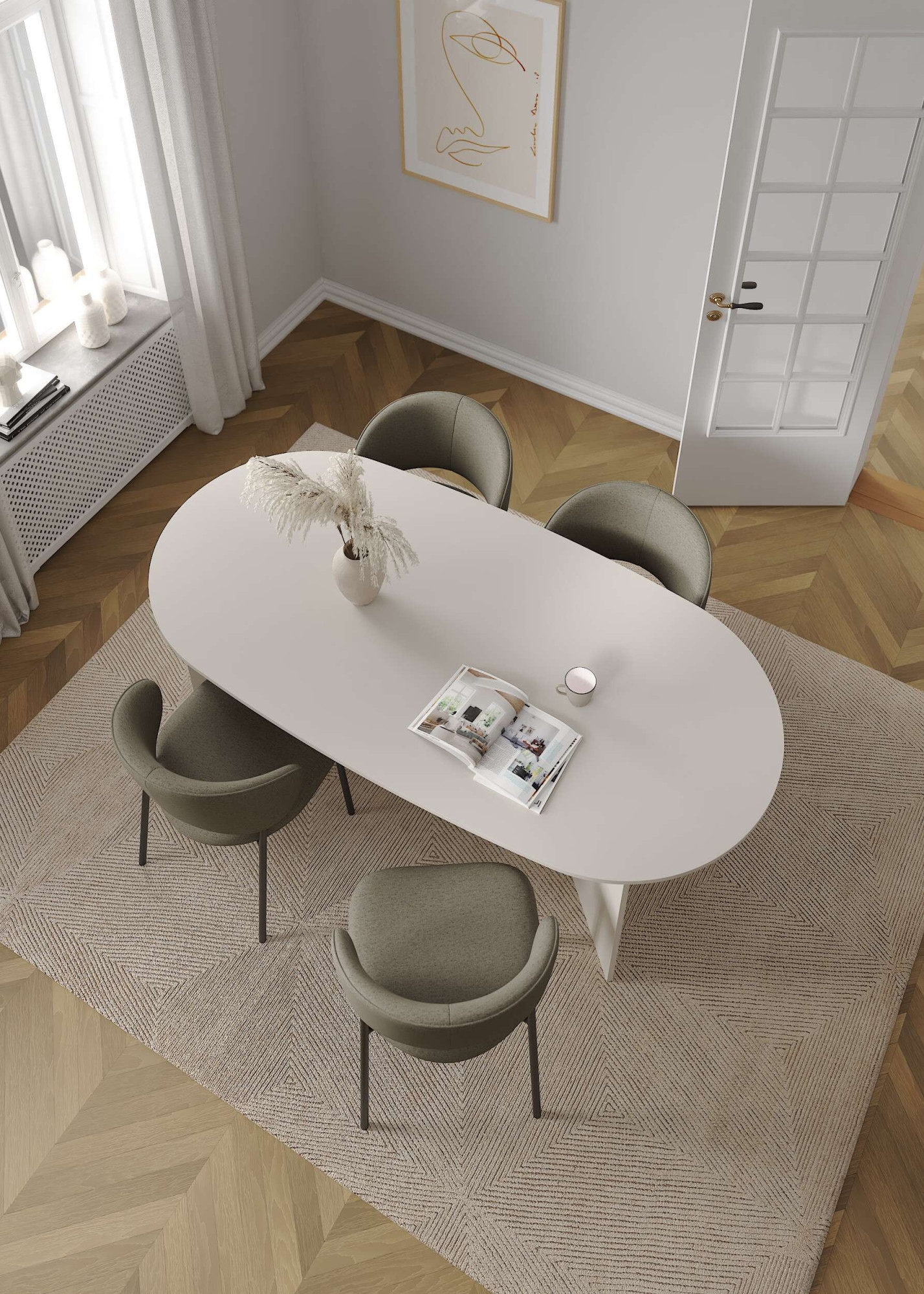 Home affaire Esstisch »FAMILY, Speisetisch, Tisch, oval« Pflegeleichte Oberfläche in zeitlosem Design