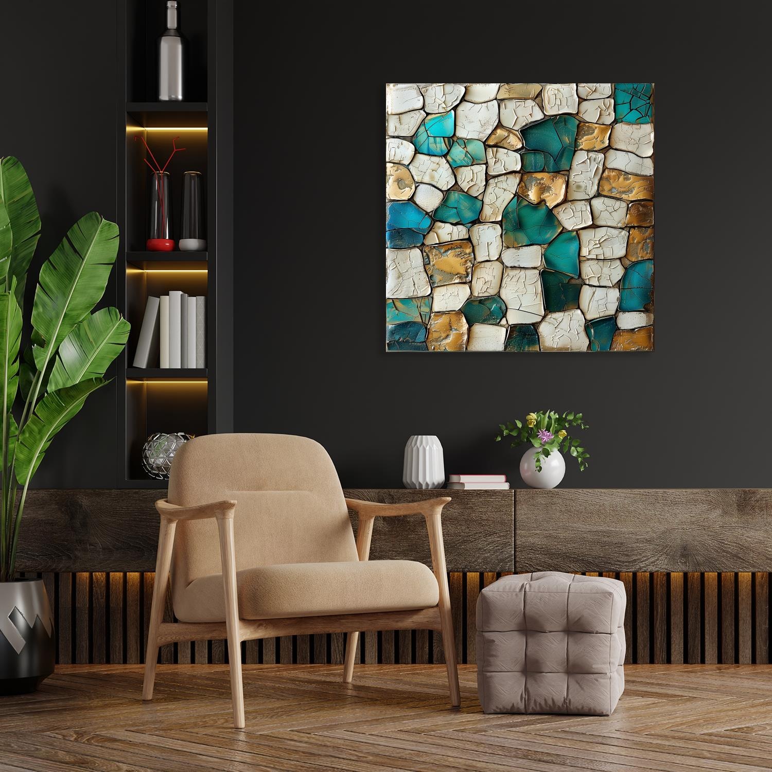 queence Acrylglasbild »Mosaik«, Abstrakt-Abstrakte-Formen-Gemälde-Kunst, (1 St.), Fine Art-Print in Galeriequalität