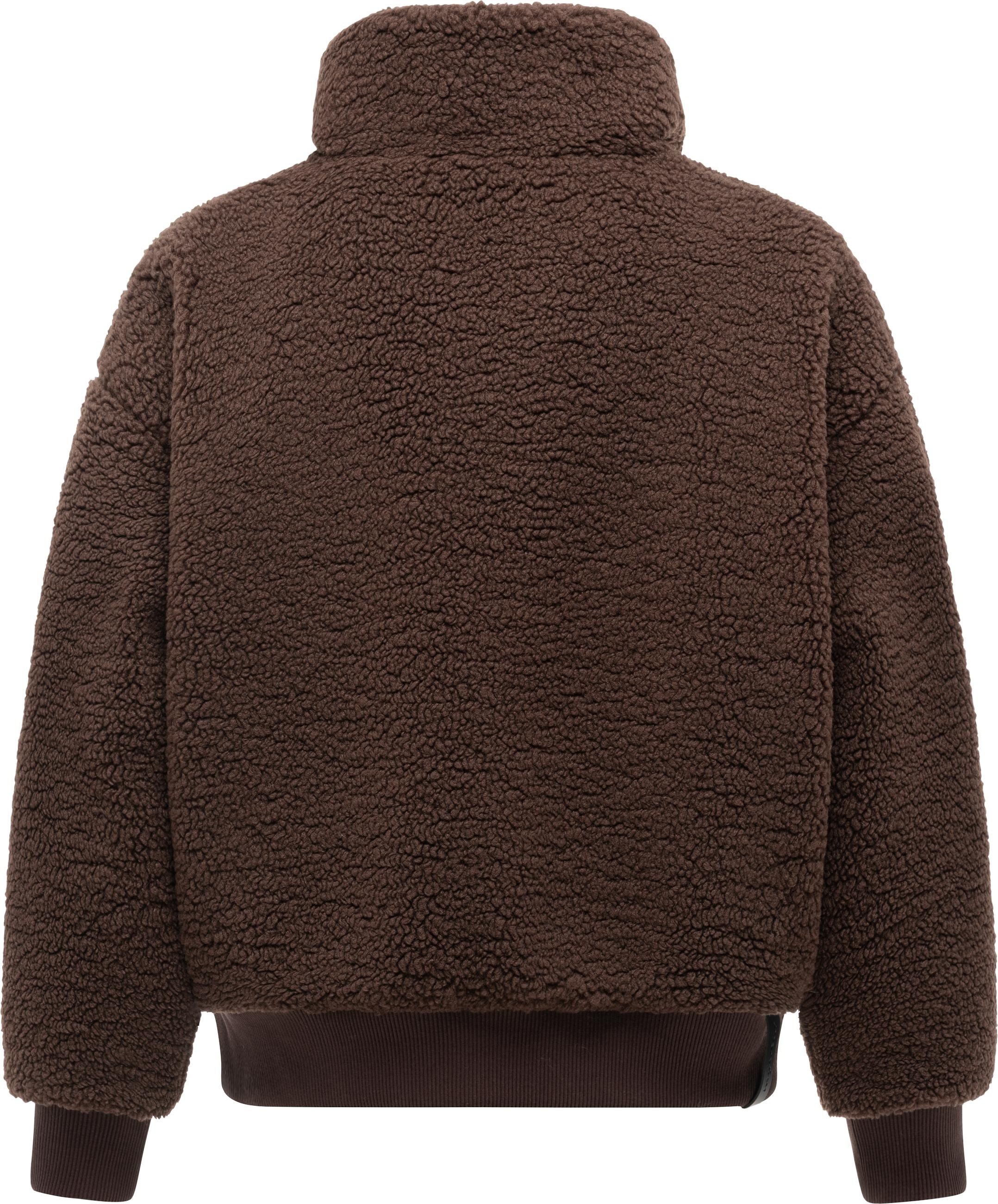Ragwear Plüschjacke »Tillie Y« ohne Kapuze oversized Damen Teddyjacke mit Rippstrickbündchen