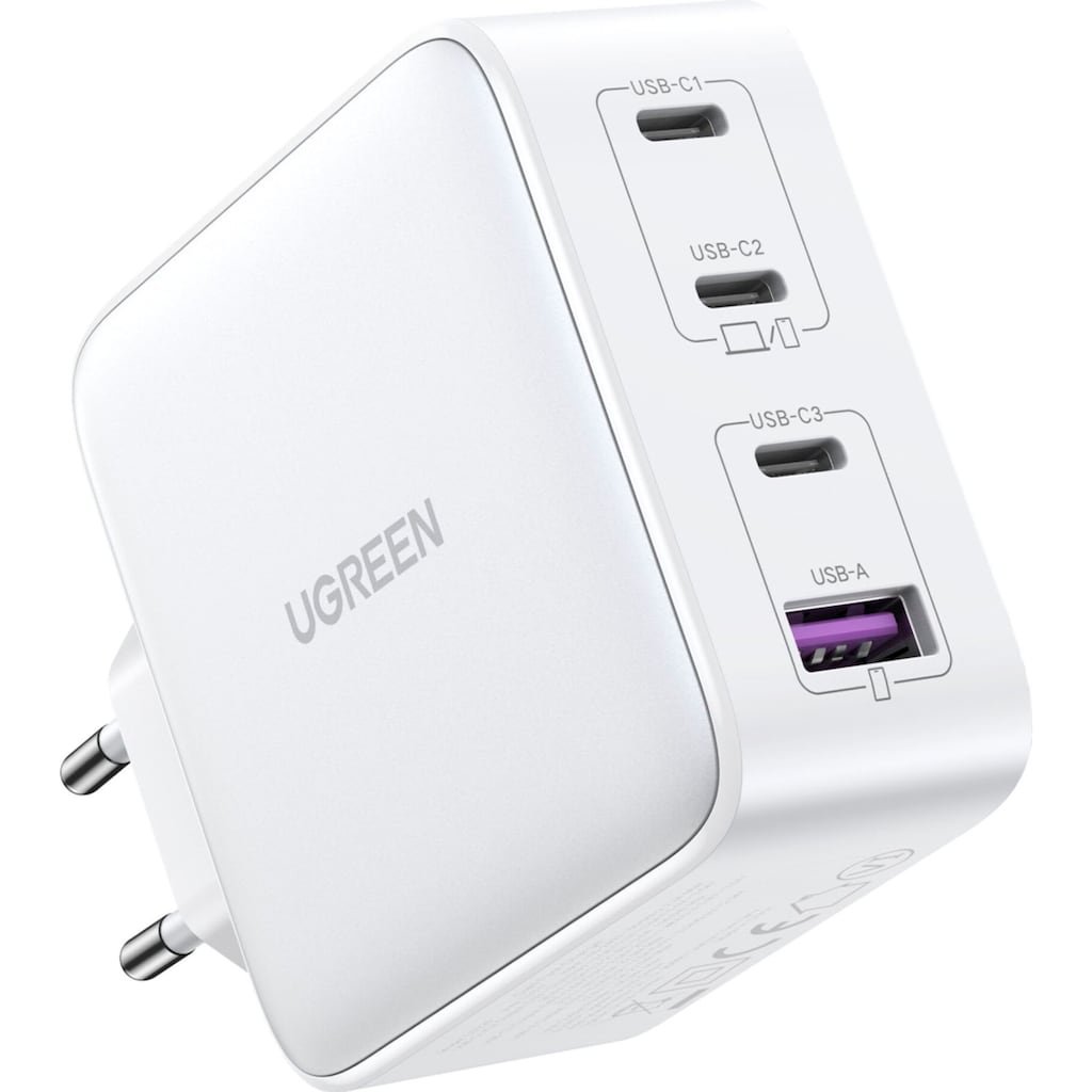 UGREEN Smartphone-Ladegerät »USB-A+3xUSB-C 100W GaN Tech Fast Wall Charger EU«