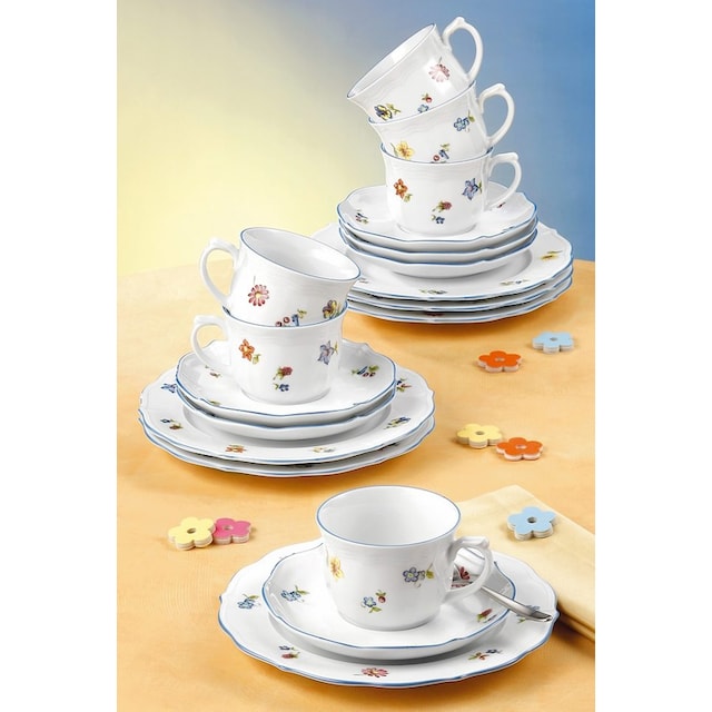 Seltmann Weiden Kaffeeservice »Geschirr-Set Sonate Streublume«, (Set, 18 tlg.),  Made in Germany, 18 Teile, für 6 Personen | BAUR