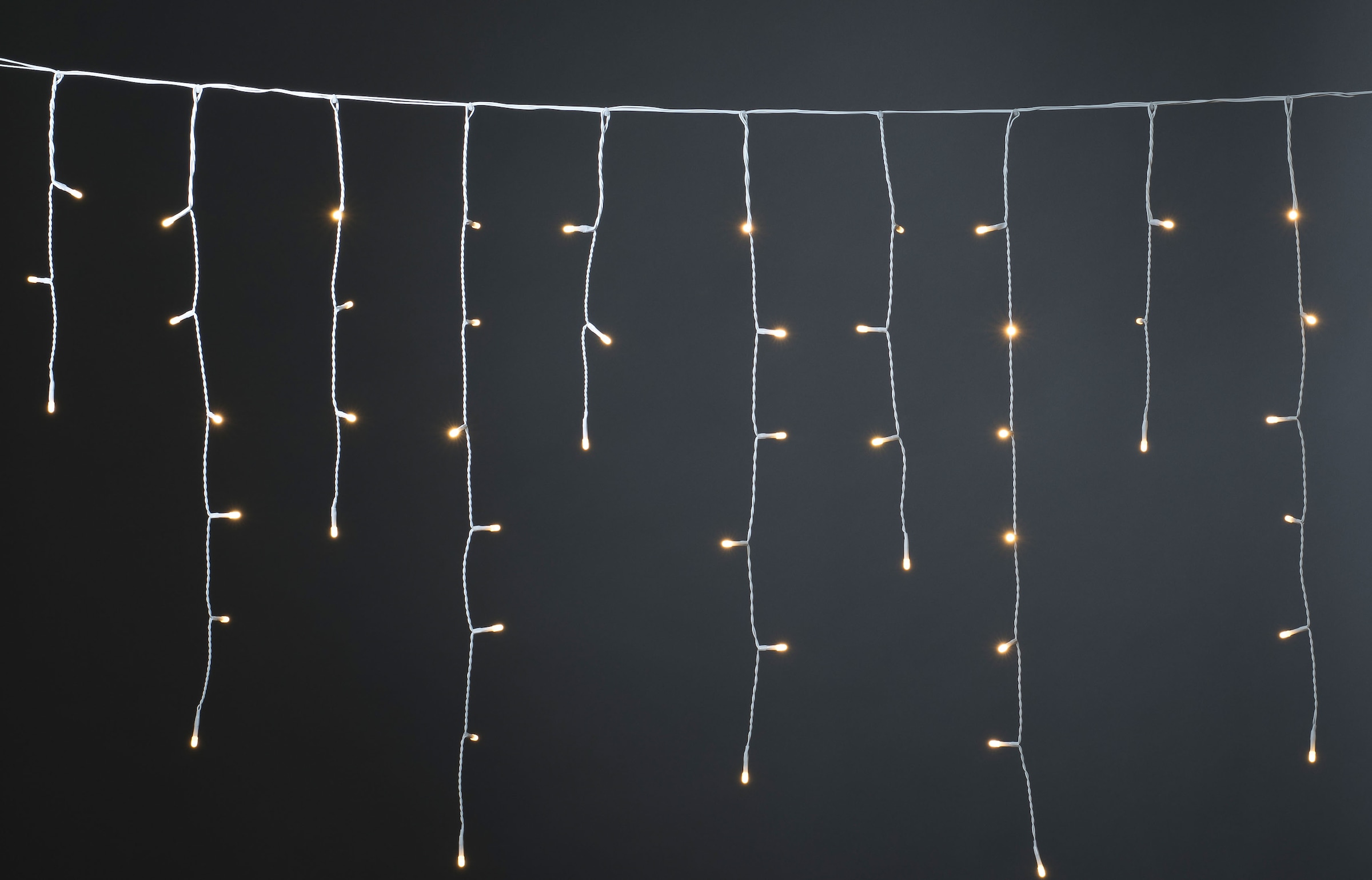 KONSTSMIDE LED-Lichtervorhang »Weihnachtsdeko aussen«, LED Eisregenvorhang,  200 warm weiße Dioden, Außentrafo, weißes Kabel kaufen | BAUR