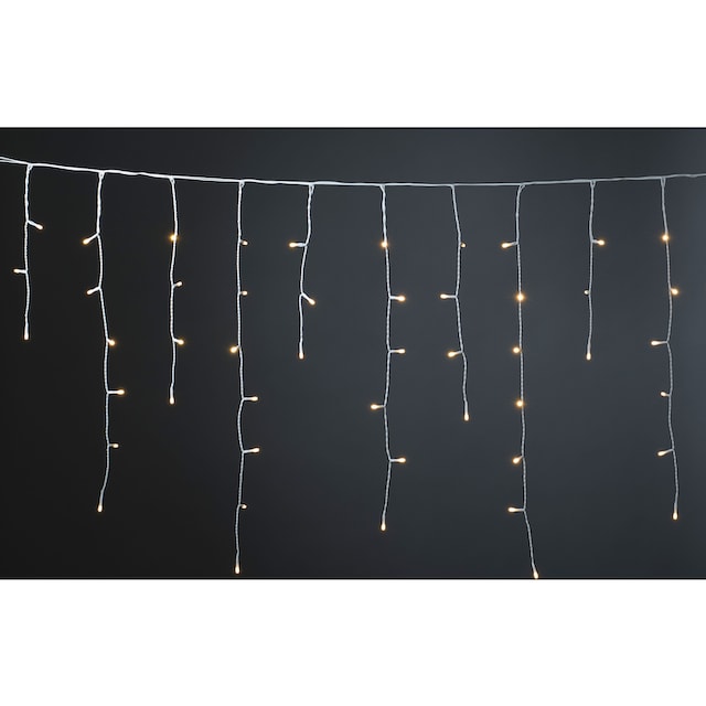KONSTSMIDE LED-Lichtervorhang »Weihnachtsdeko aussen«, LED Eisregenvorhang,  200 warm weiße Dioden, Außentrafo, weißes Kabel kaufen | BAUR