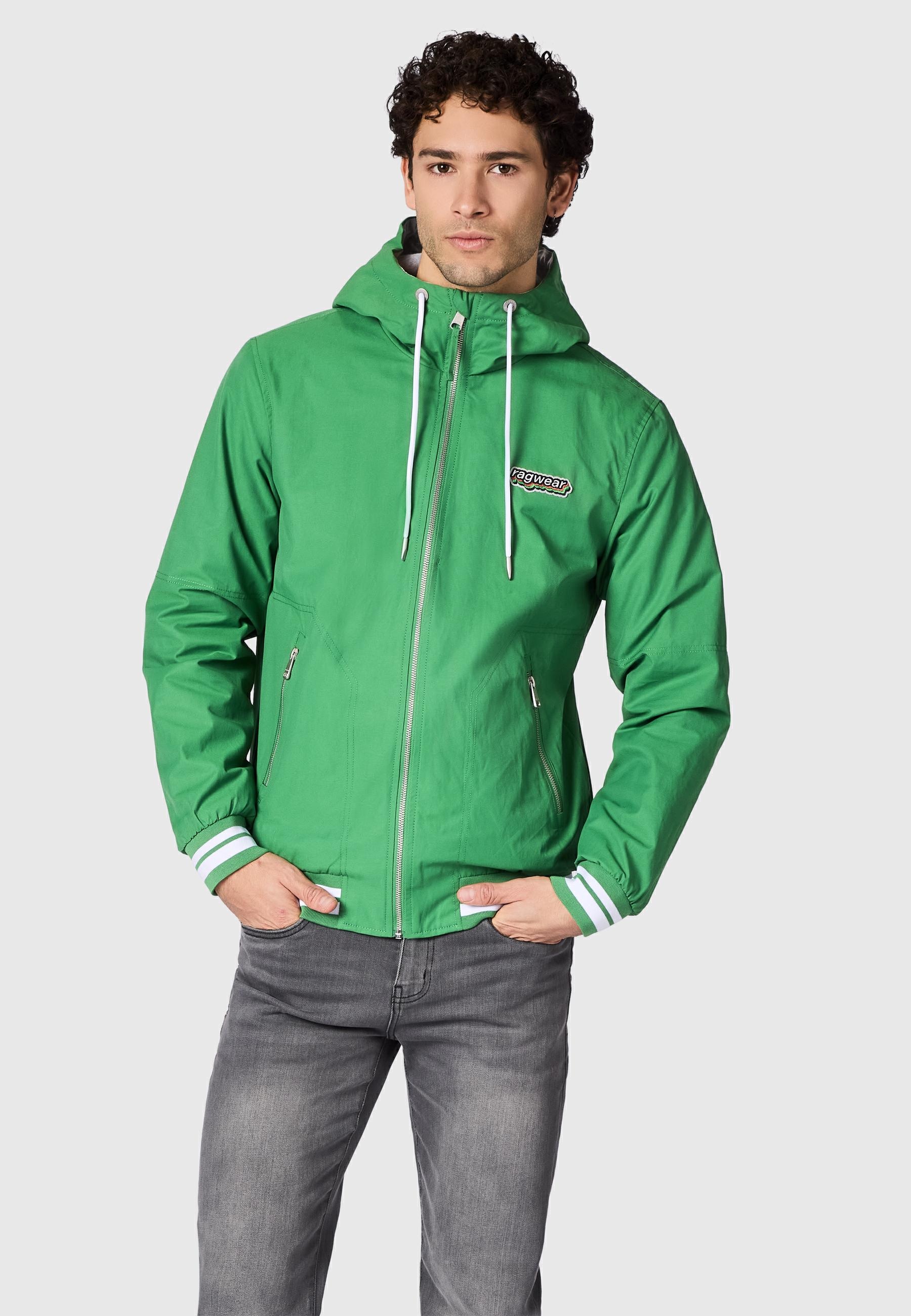 Ragwear Outdoorjacke »Stewan YOUMODO« mit Kapuze leichte Herren Übergangsjacke mitelastischen Bündchen