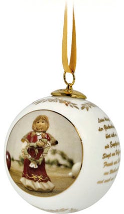 Goebel Weihnachtsfigur "Kugel - Jahreskugel 2023, Höhe ca. 8 cm", Sammlerfigur, Weihnachtsdeko, Dekofigur aus Porzellan