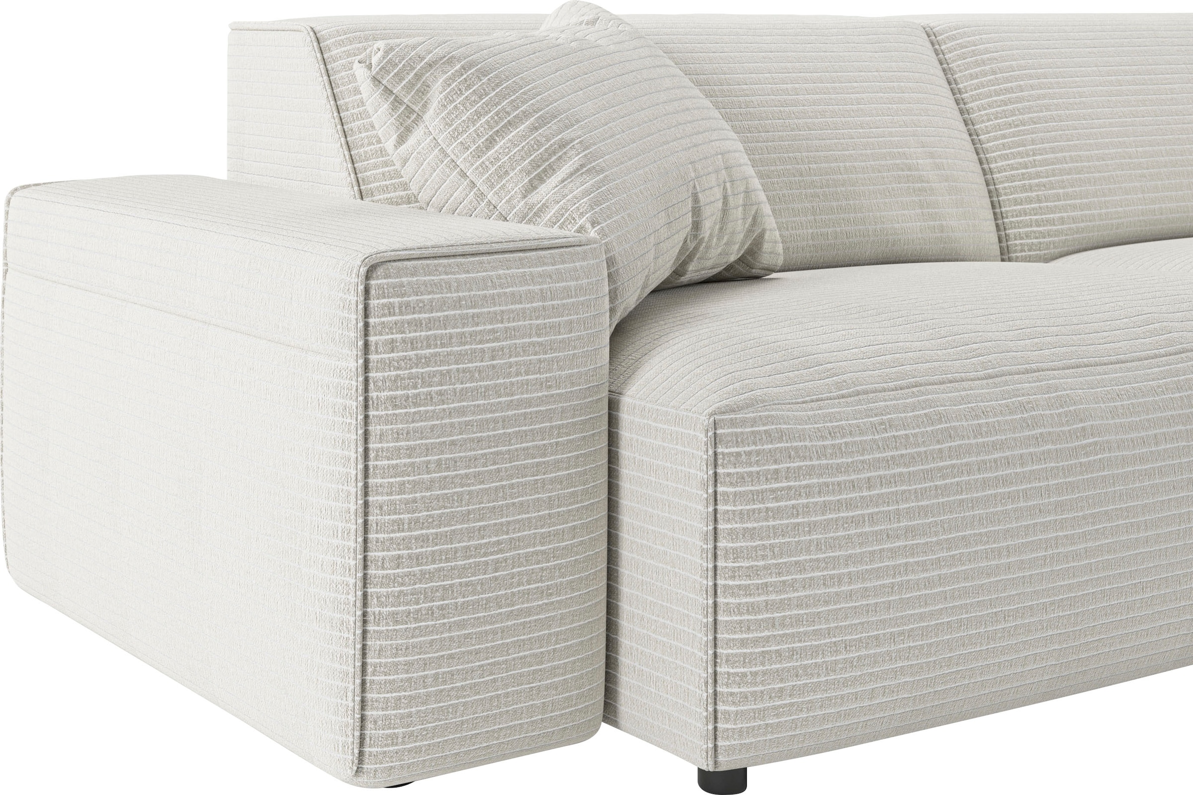 andas Ecksofa »Glimminge auch in Breitcord, Feincord, Bouclé + Easy care-Bezug«, L-Form, Breite 294, Zierkissen