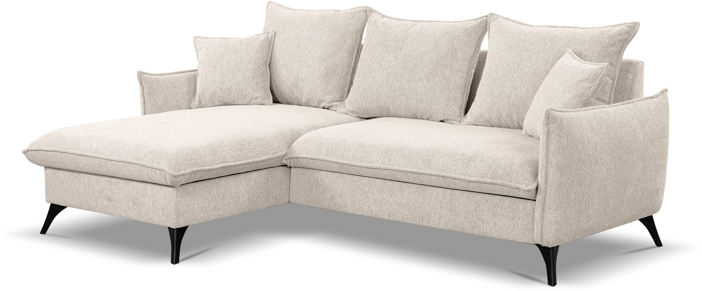 WERK2 Ecksofa »Modica L-Form«, Minimalistisches Ecksofa mit Schlaffunktion & Bettkasten