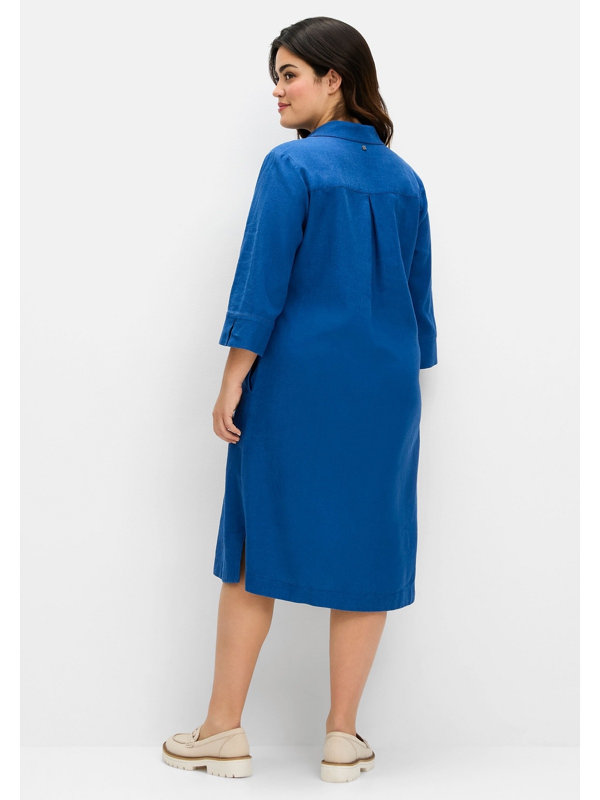 Sheego Blusenkleid "Große Größen", aus Leinen-Viskose-Mix günstig online kaufen