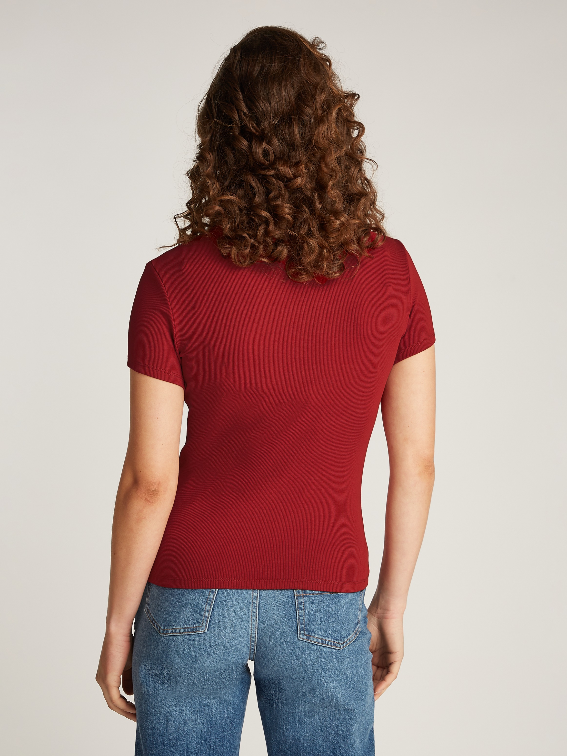 Tommy Jeans T-Shirt "TJW SLIM ESSENTIAL RIB SS", mit gerippter Struktur günstig online kaufen