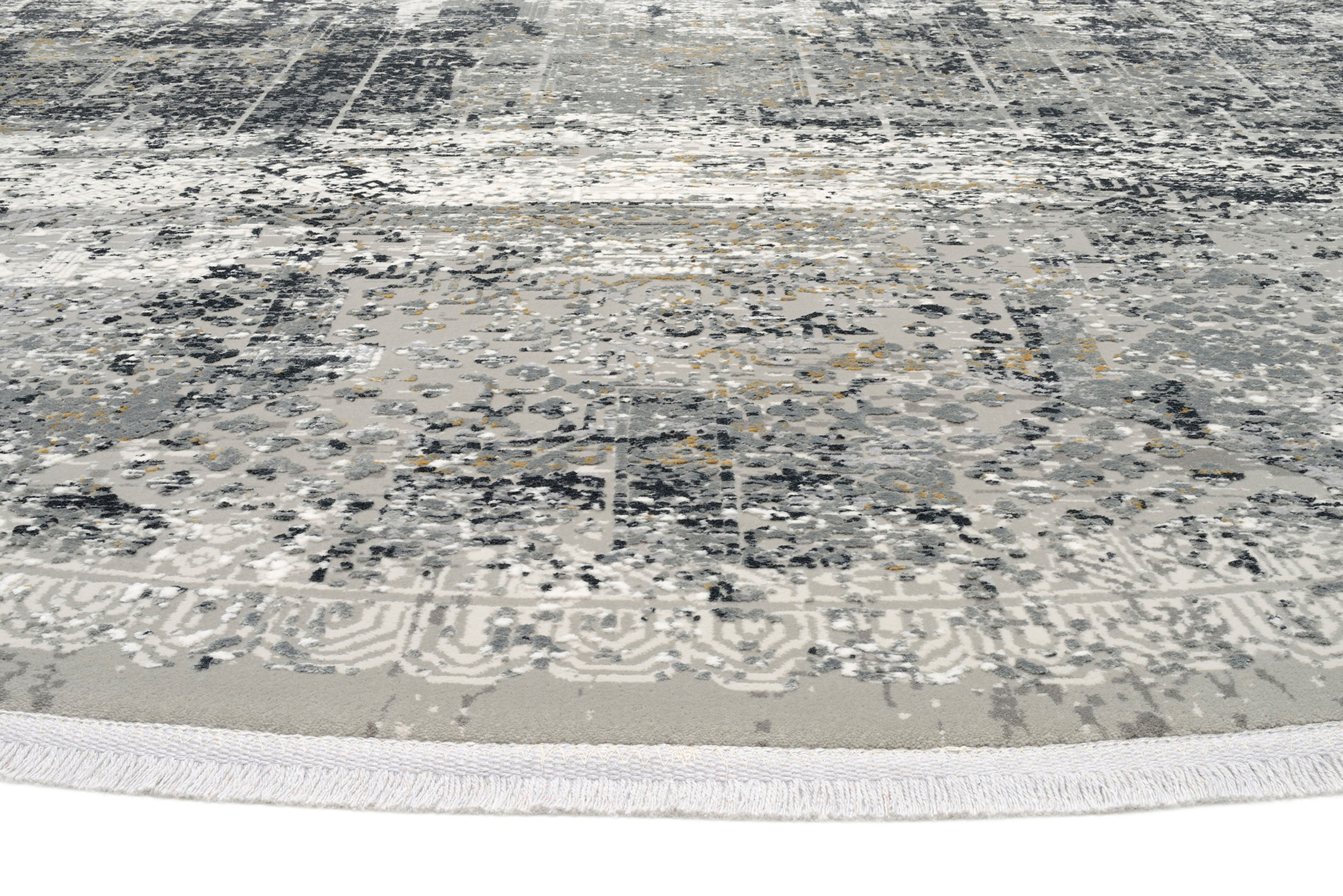Musterring Teppich »APOLLO«, rund, 8 mm Höhe, exclusive MUSTERRING DELUXE COLLECTION hochwertig gekettelt Fransen