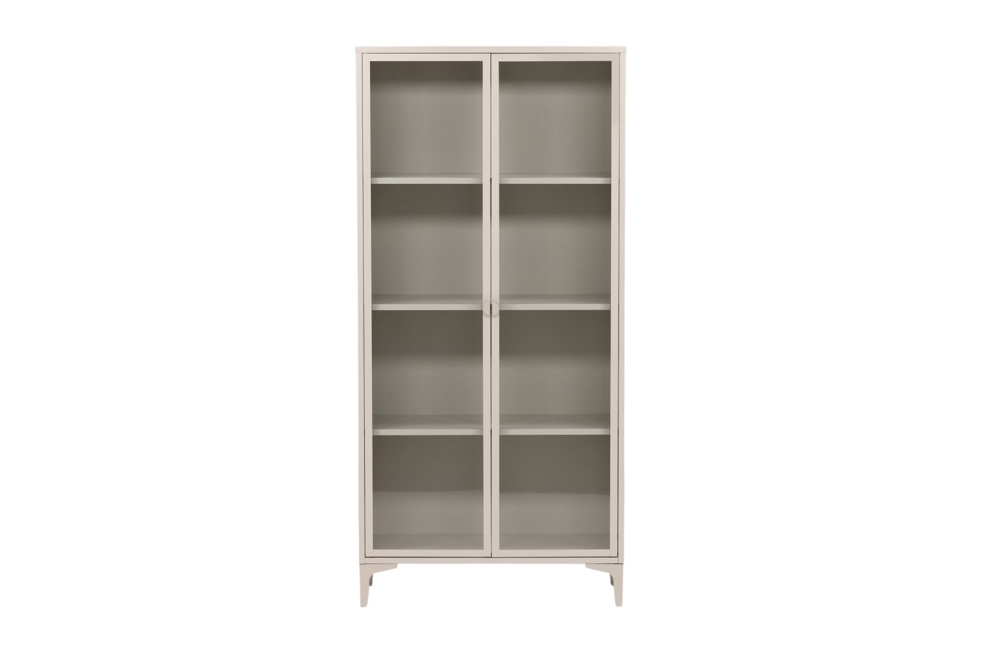 Venture Home Vitrine "Piring, hoher Stauraumschrank, 2 Türen, Höhe 190 cm" Hochschrank, Pulverbeschichtung, Glastüren, hoch, anspruchsvoll