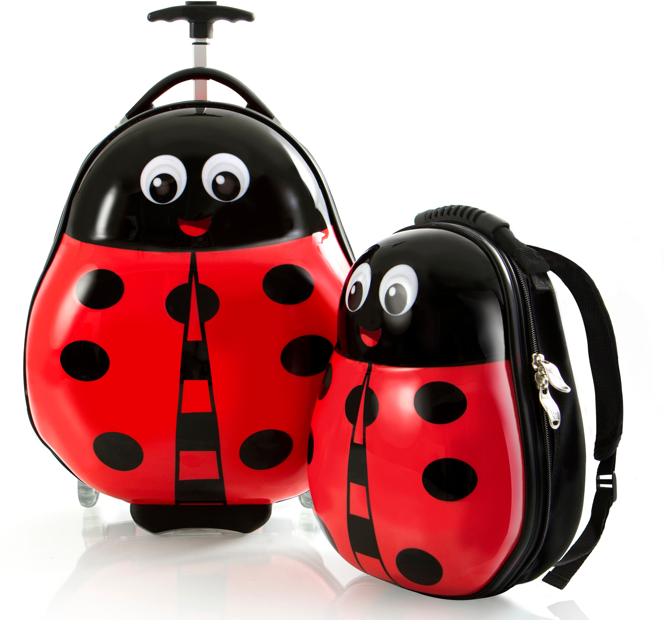HEYS Kinder Kinderkoffer "Travel Tots, Marienkäfer", rot, Polycarbonat-Verbundwerkstoff, festlich, Koffer, Heys x Joachim Llambi Kindertrolley Kinder