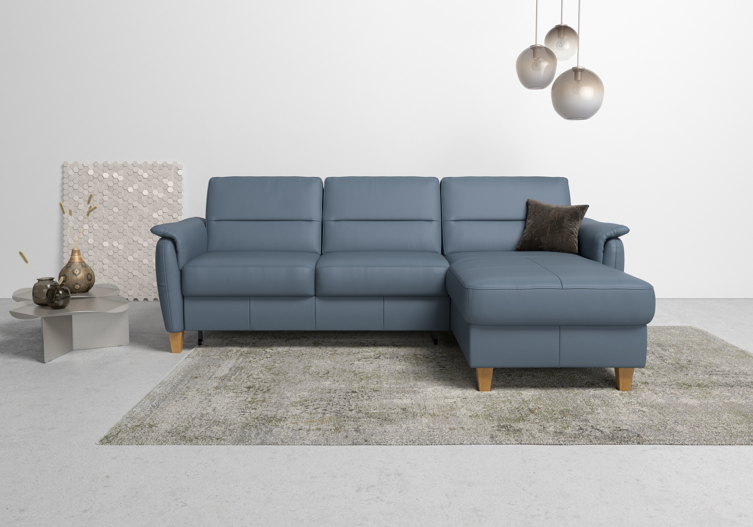 Home affaire Ecksofa "Palmera L-Form", Federkern, wahlweise mit Bettfunktio günstig online kaufen