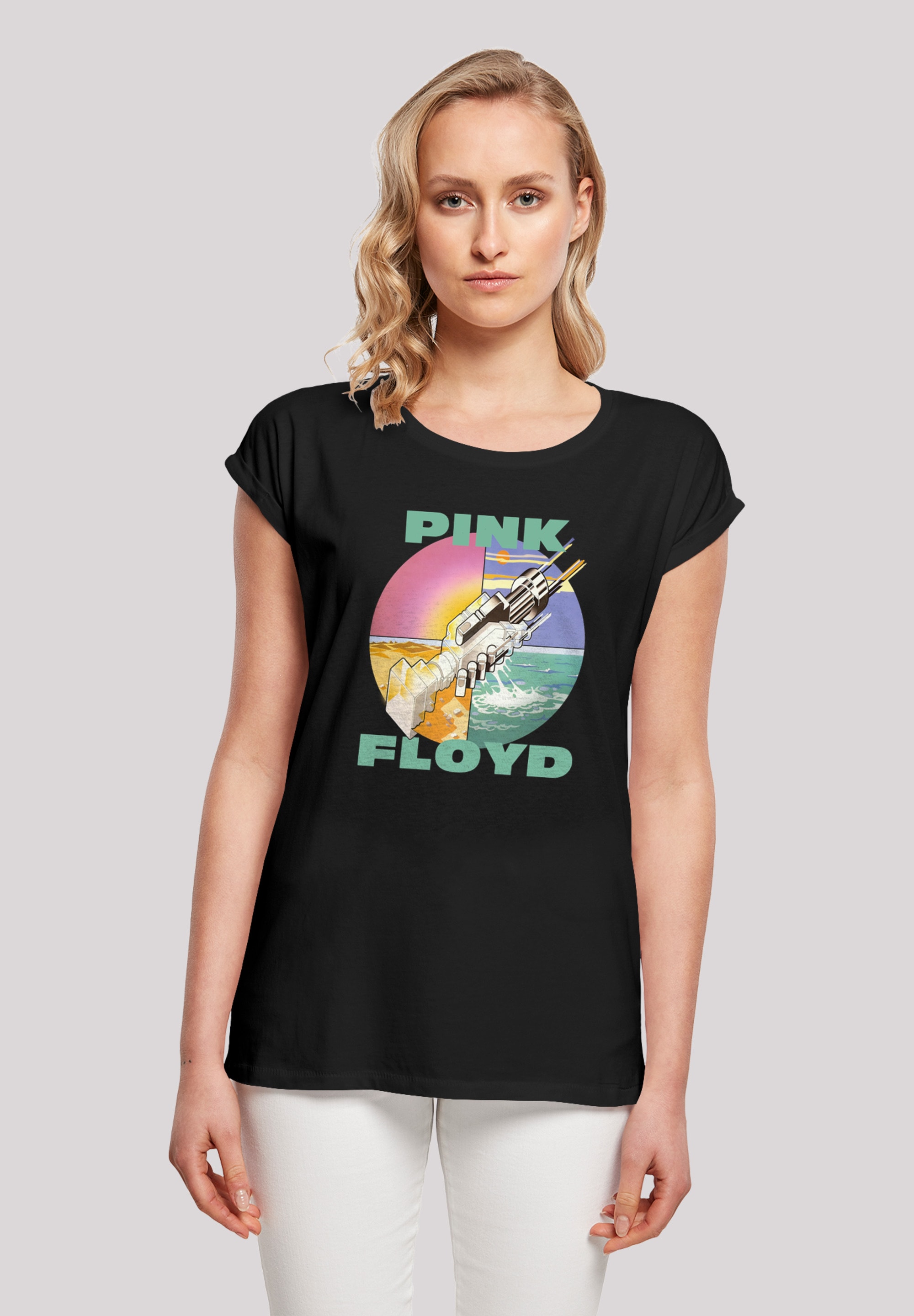 F4NT4STIC T Shirt Pink Floyd Wish You Were Here Rockband Damen Premium Merch Regular Fit Kurze Armel Bandshirt bestellen BAUR