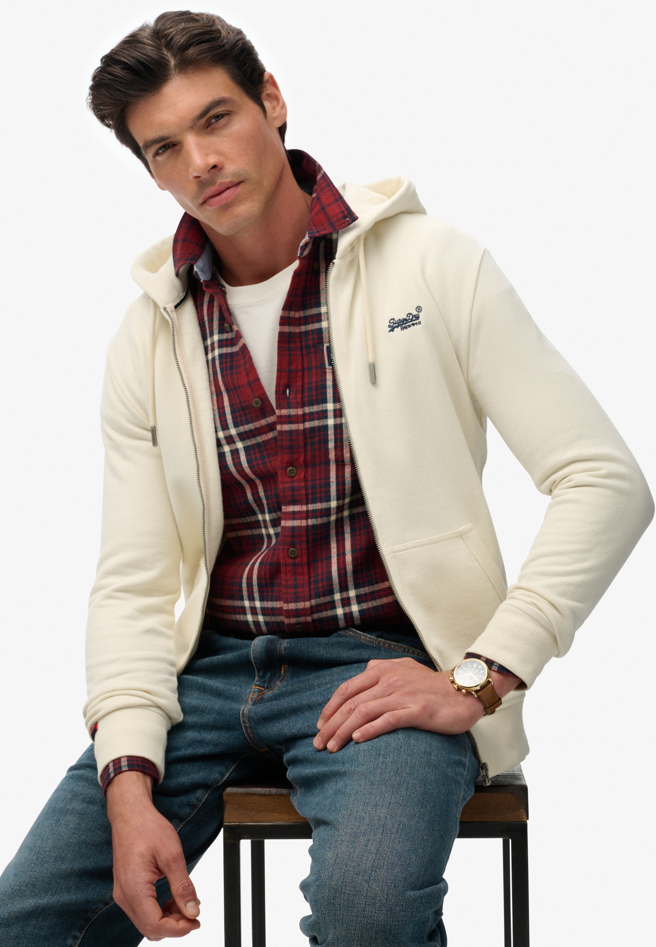 Superdry Kapuzensweatjacke »ESSENTIAL LOGO ZIP HOODIE HB«