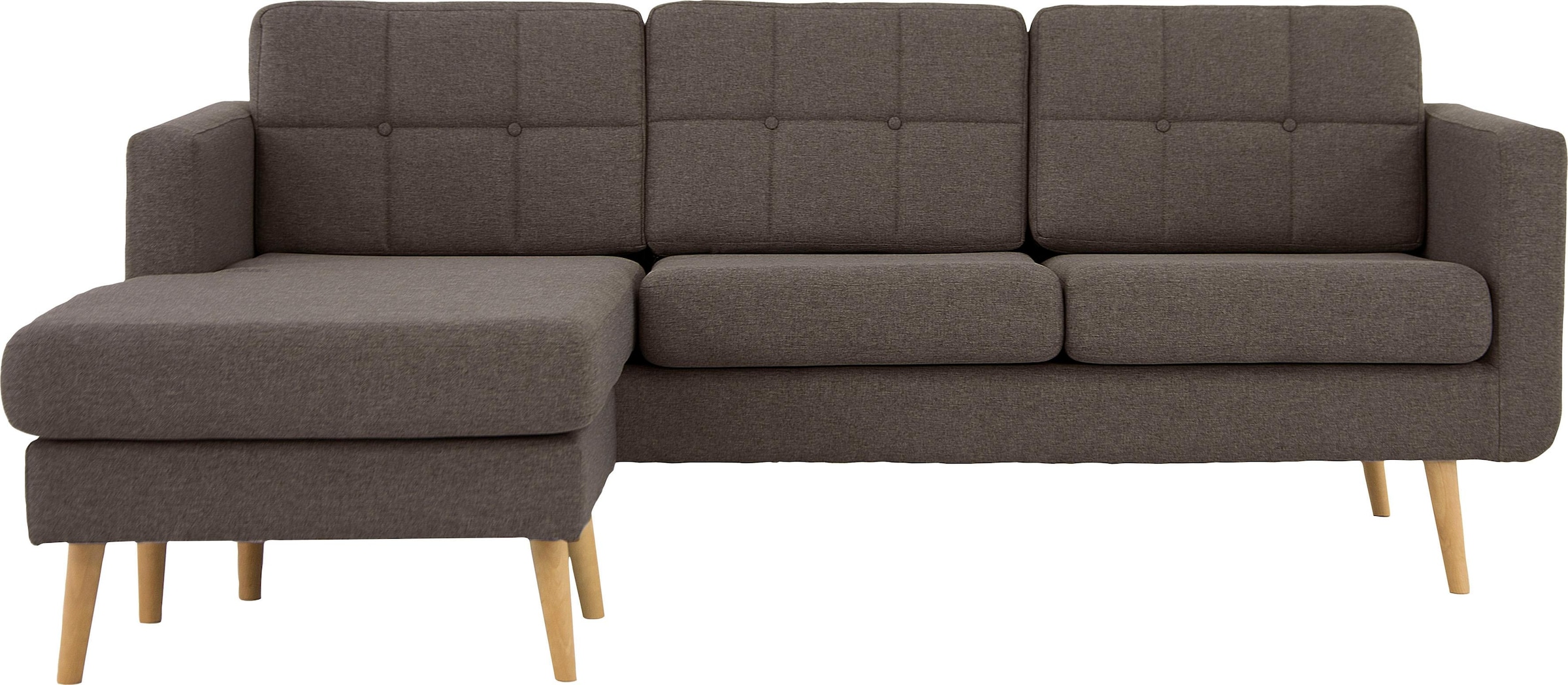 Home affaire Ecksofa "Brest L-Form", mit Knopfheftung und Steppung im Rücke günstig online kaufen