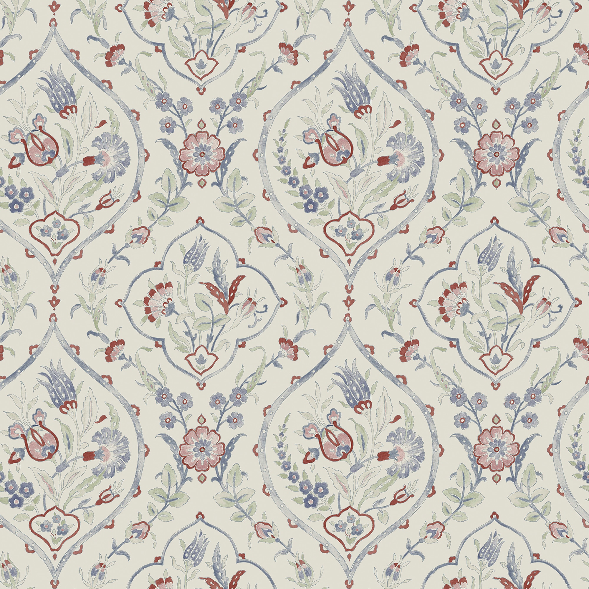 LAURA ASHLEY Vliestapete »Foscot Damask«, Barock, 10mx52cm (ca. 5m2)