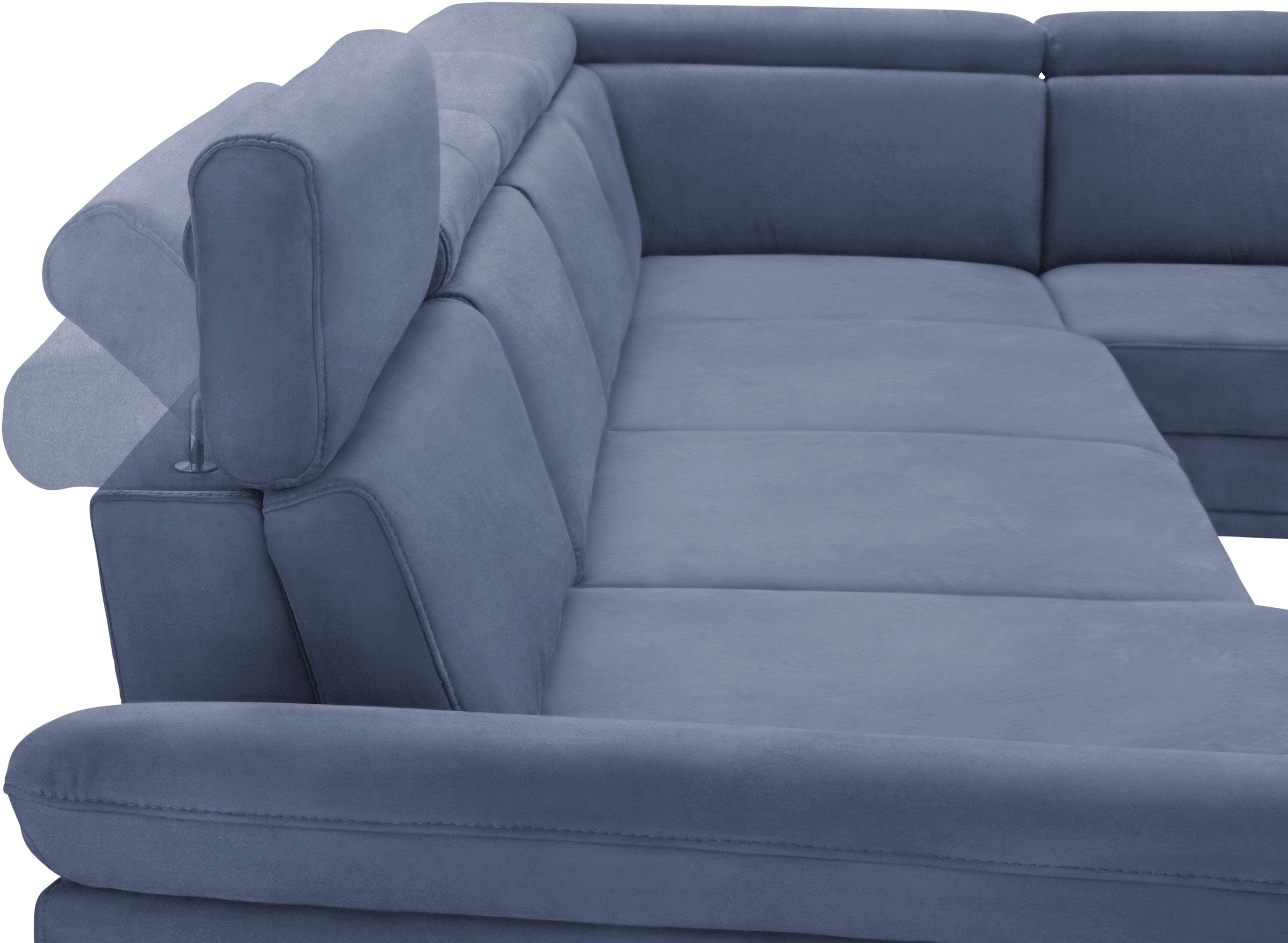 sit&more Wohnlandschaft »Scorpio U-Form«, inklusive Sitztiefenverstellung, mit Kopf- und Armteilverstellung