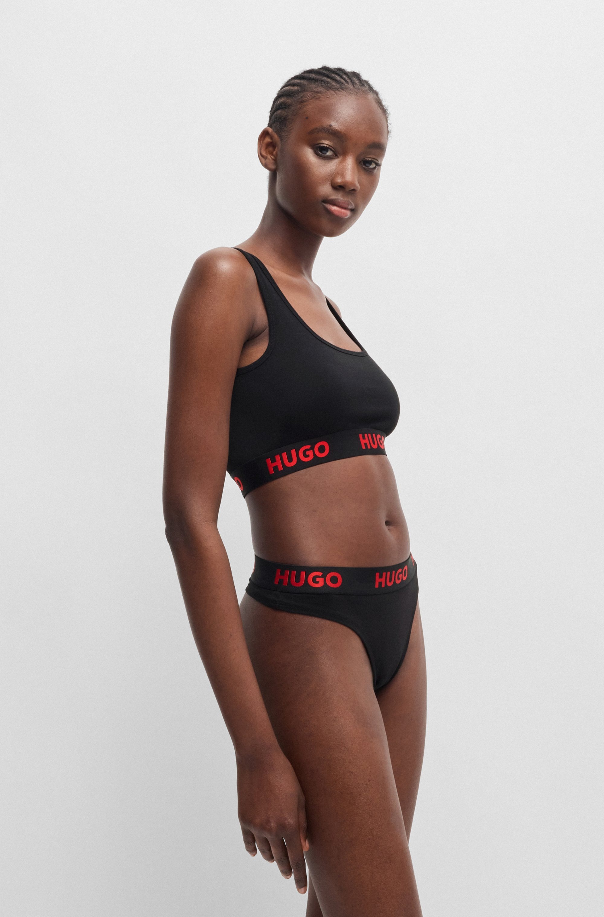 HUGO Underwear T-String »THONG SPORTY LOGO«, mit elastischem Bund
