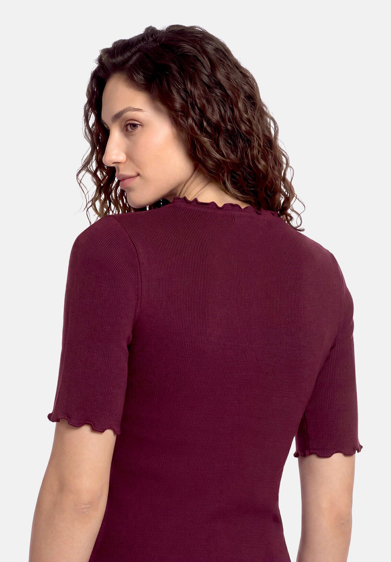Cartoon Kurzarmshirt »Damen mit Kragen« 1