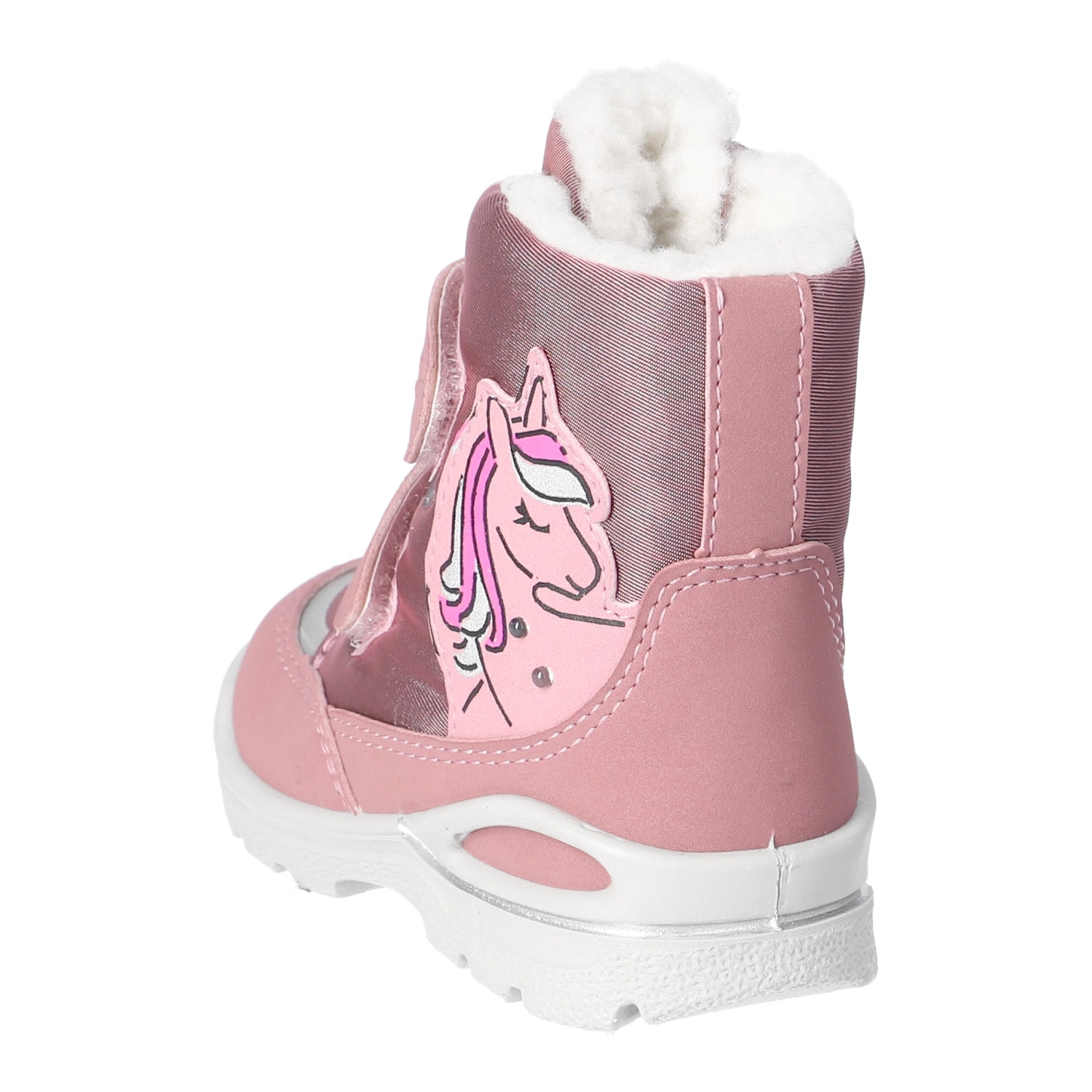 PEPINO by RICOSTA Winterboots »ANKI, WMS: mittel, BLINKSCHUH«  Snowboots, Einhorn-Motiv, Blinkfunktion, Größenschablone zum Download